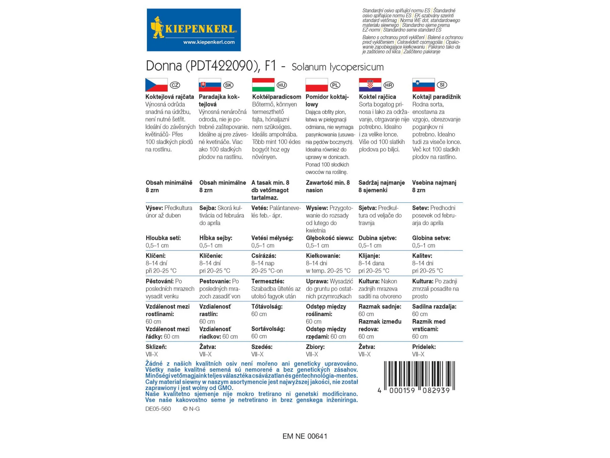 Kiepenkerl Pomidor koktajlowy DONNA