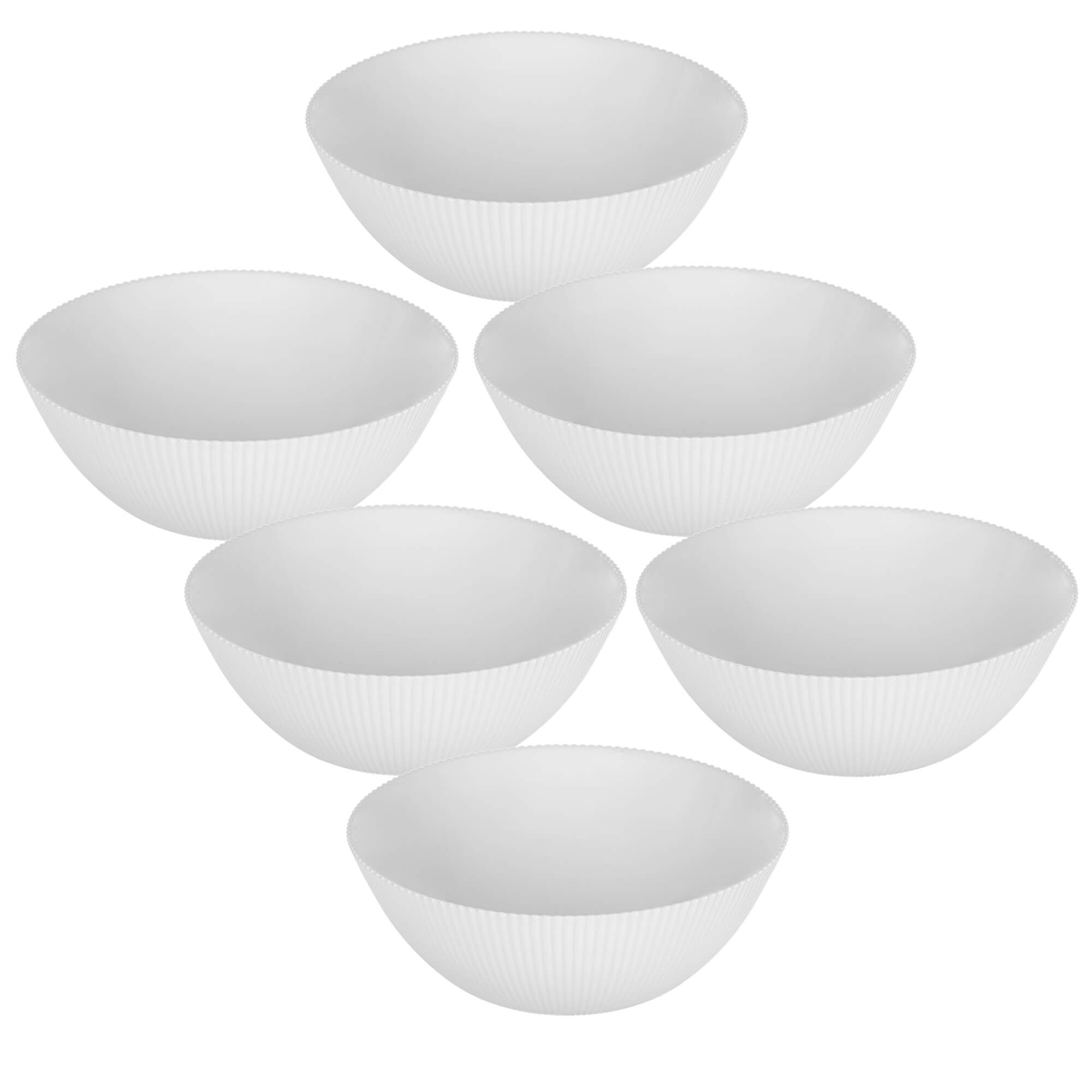 Salaterka szklana Regno 20.3 cm biała 6 szt.