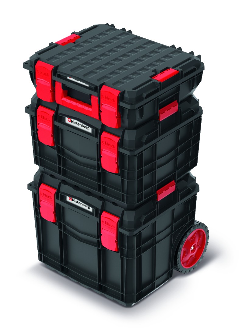KISTENBERG Zestaw Skrzyń narzędziowych C Block PRO 3w1 80 - KXCS454080 - szary