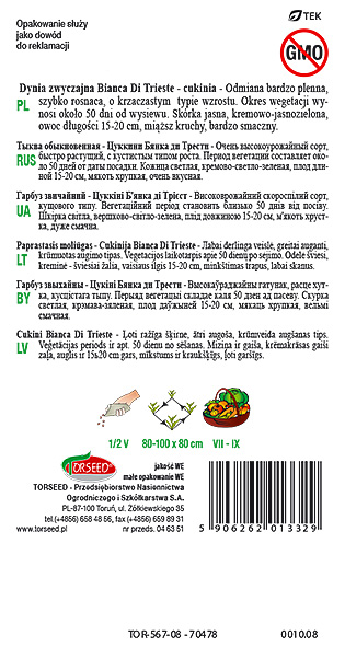 Dynia zwyczajna - Cukinia Bianca Di Trieste 2g