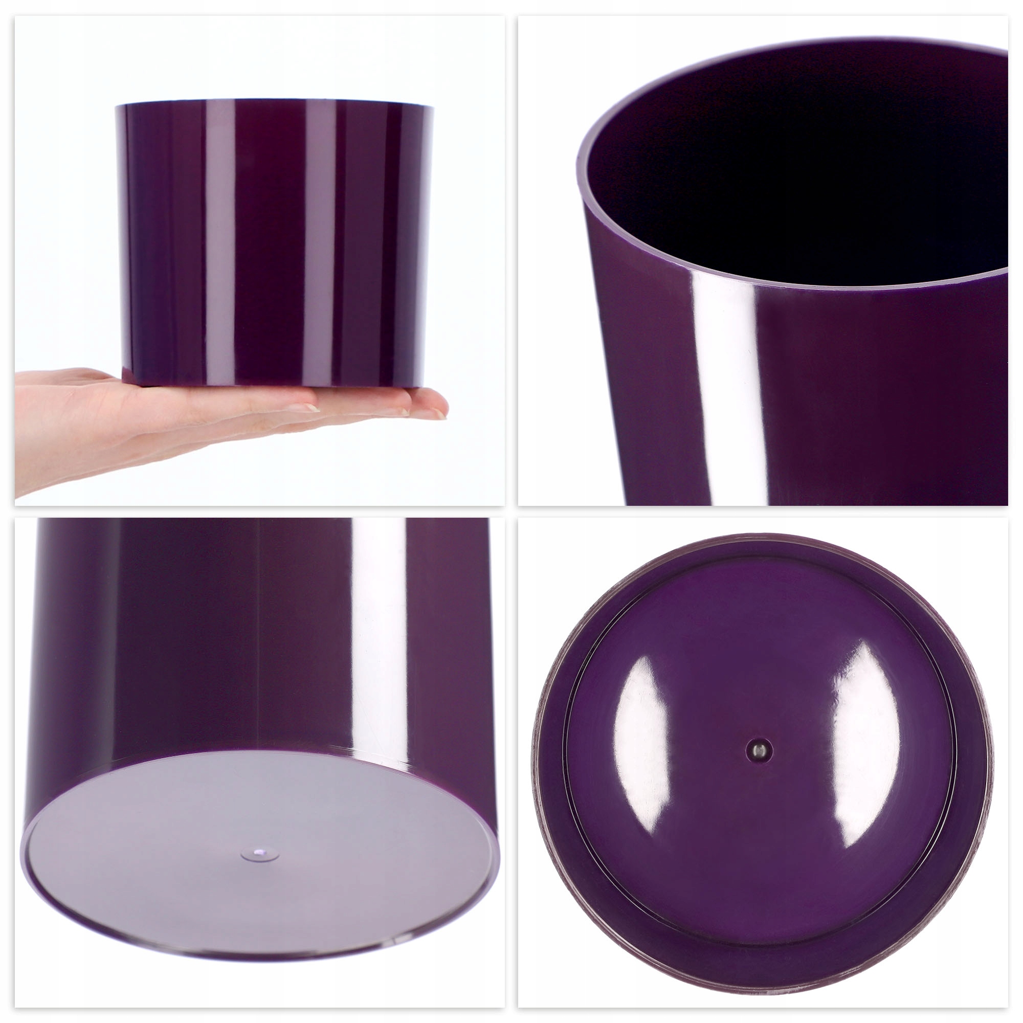 Doniczka na kwiaty okrągła Figari 12 cm, śliwkowa