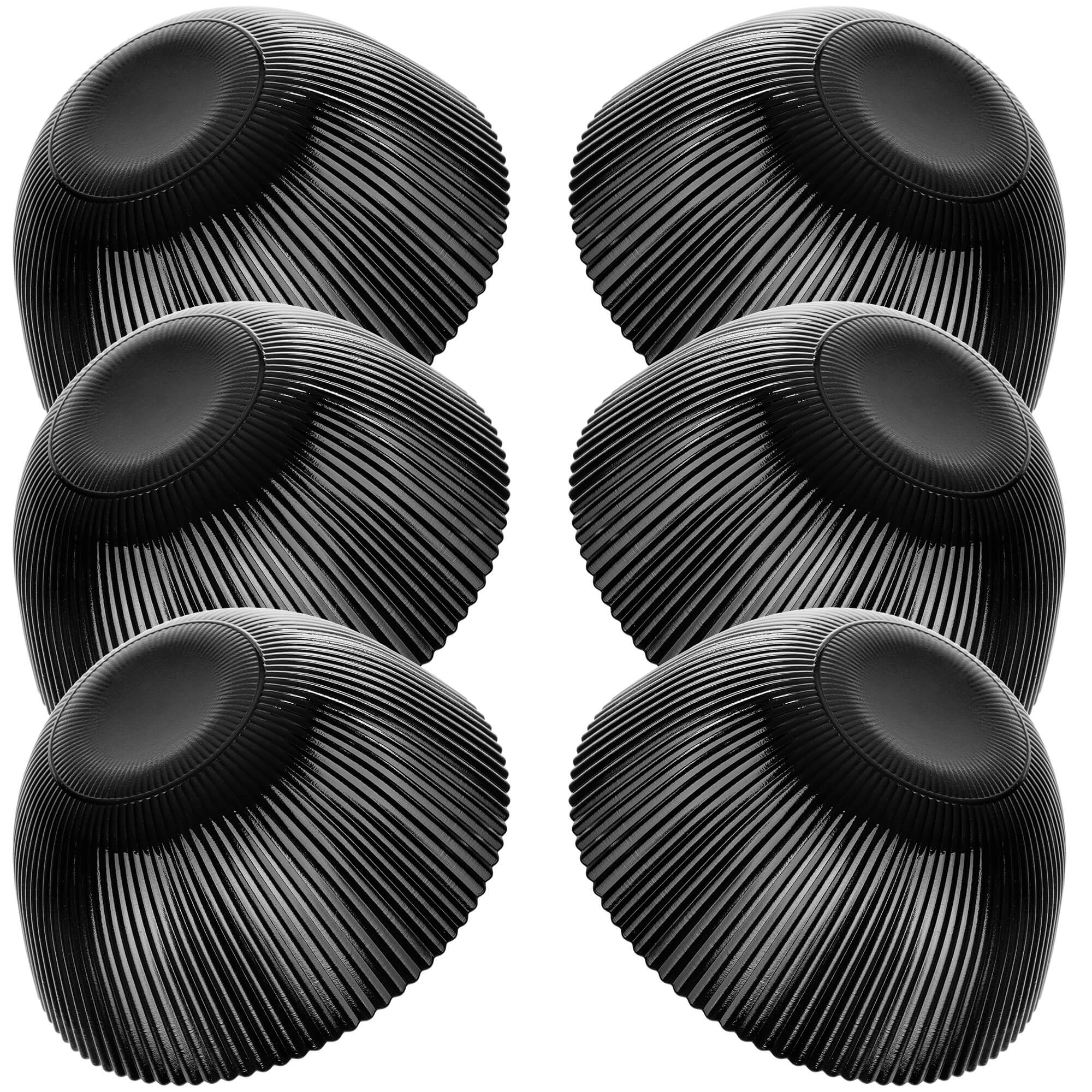 Salaterka szklana Regno 15.2 cm czarna 6 szt.