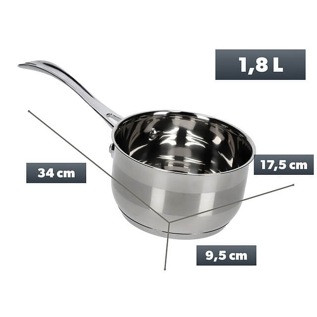 Rondelek stalowy z rączką Berme 1.8L