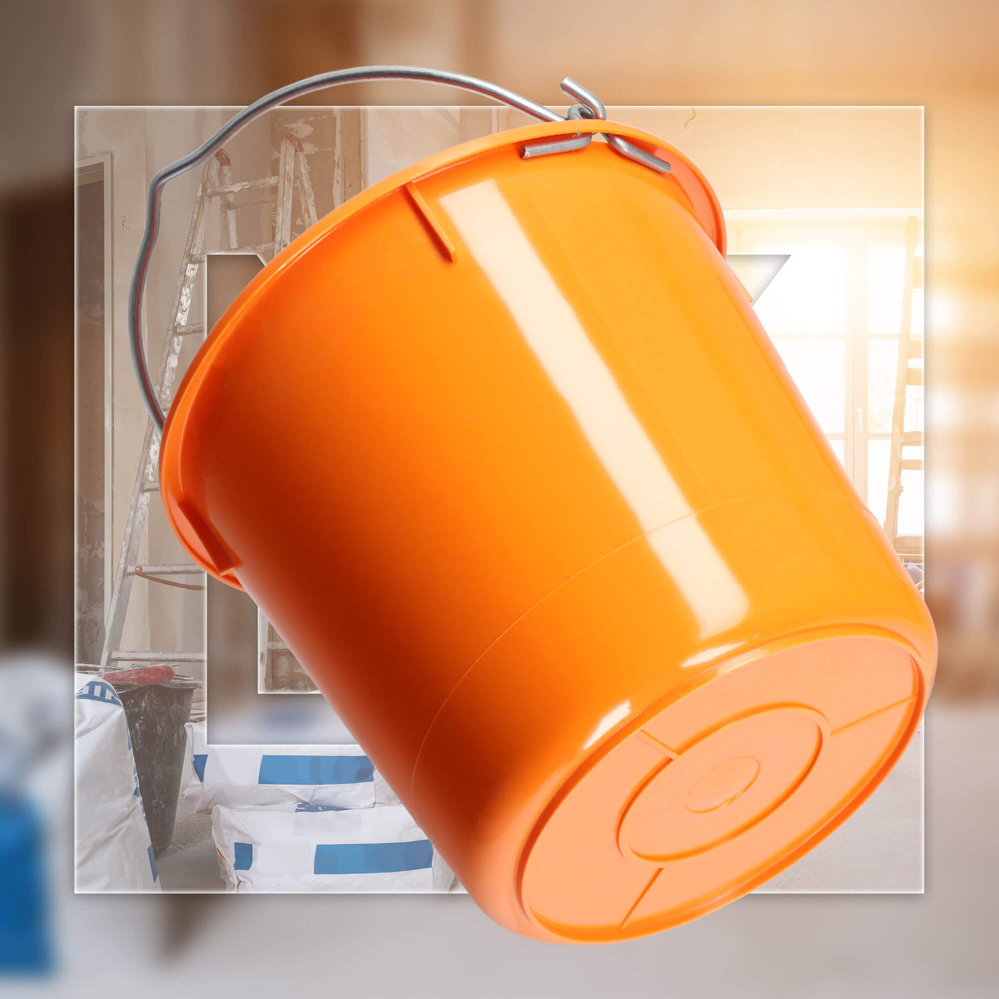 Wiadro budowlane Kanan 12L, pomarańczowe 2 szt.