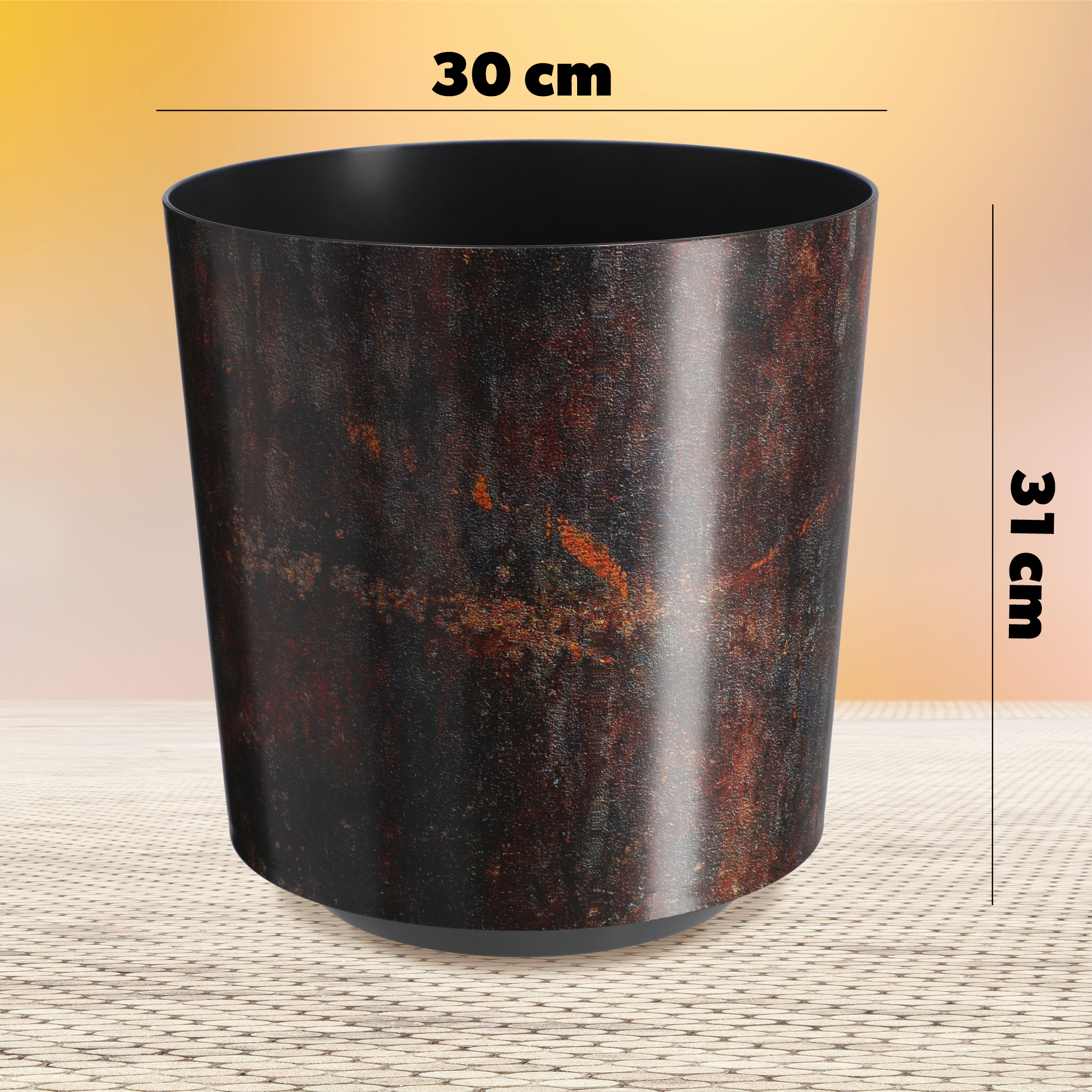 Osłonka na doniczkę Belvi 30 cm, rdza
