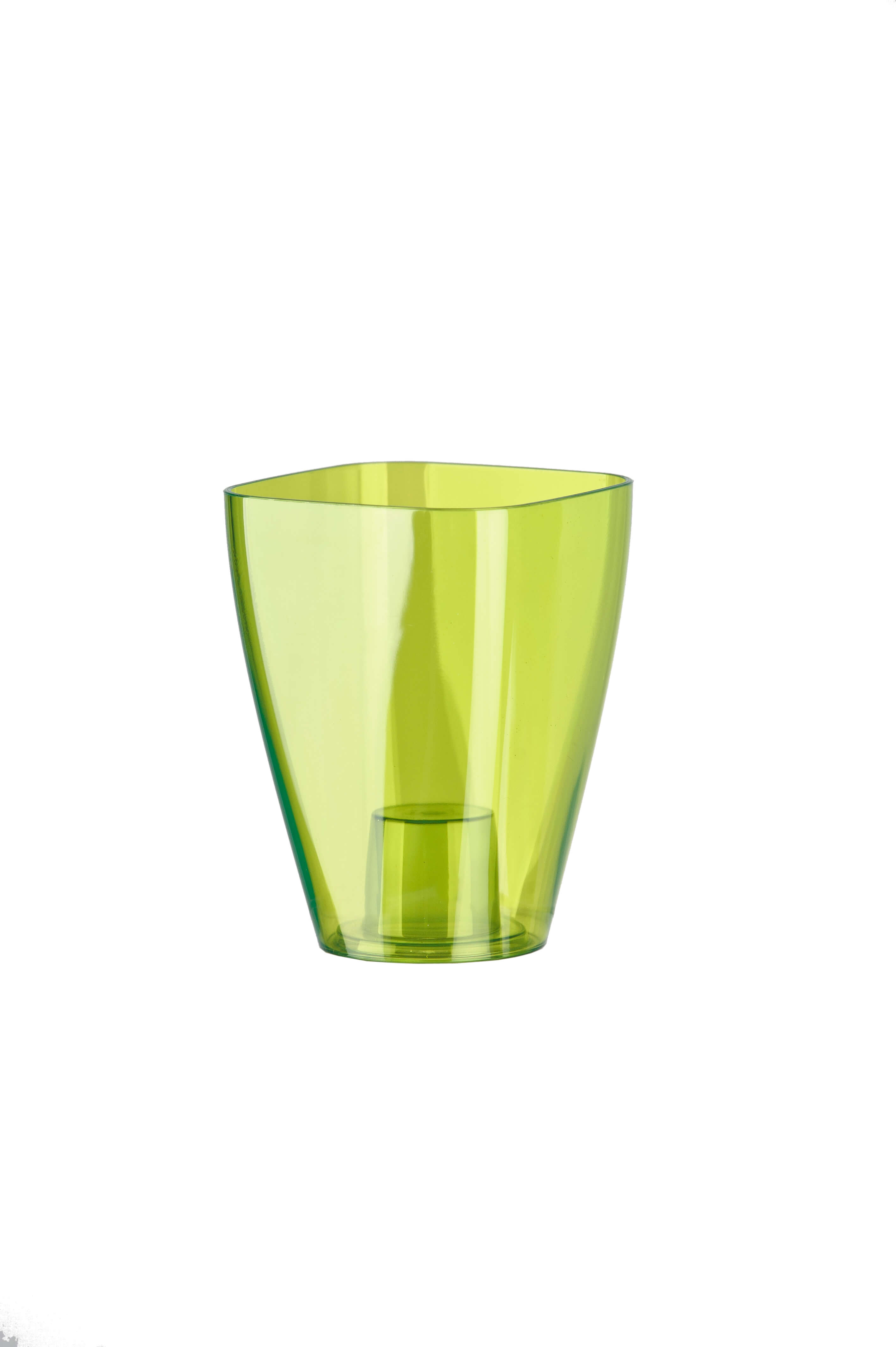 Doniczka kwadratowa Menfi 13 cm, zielona