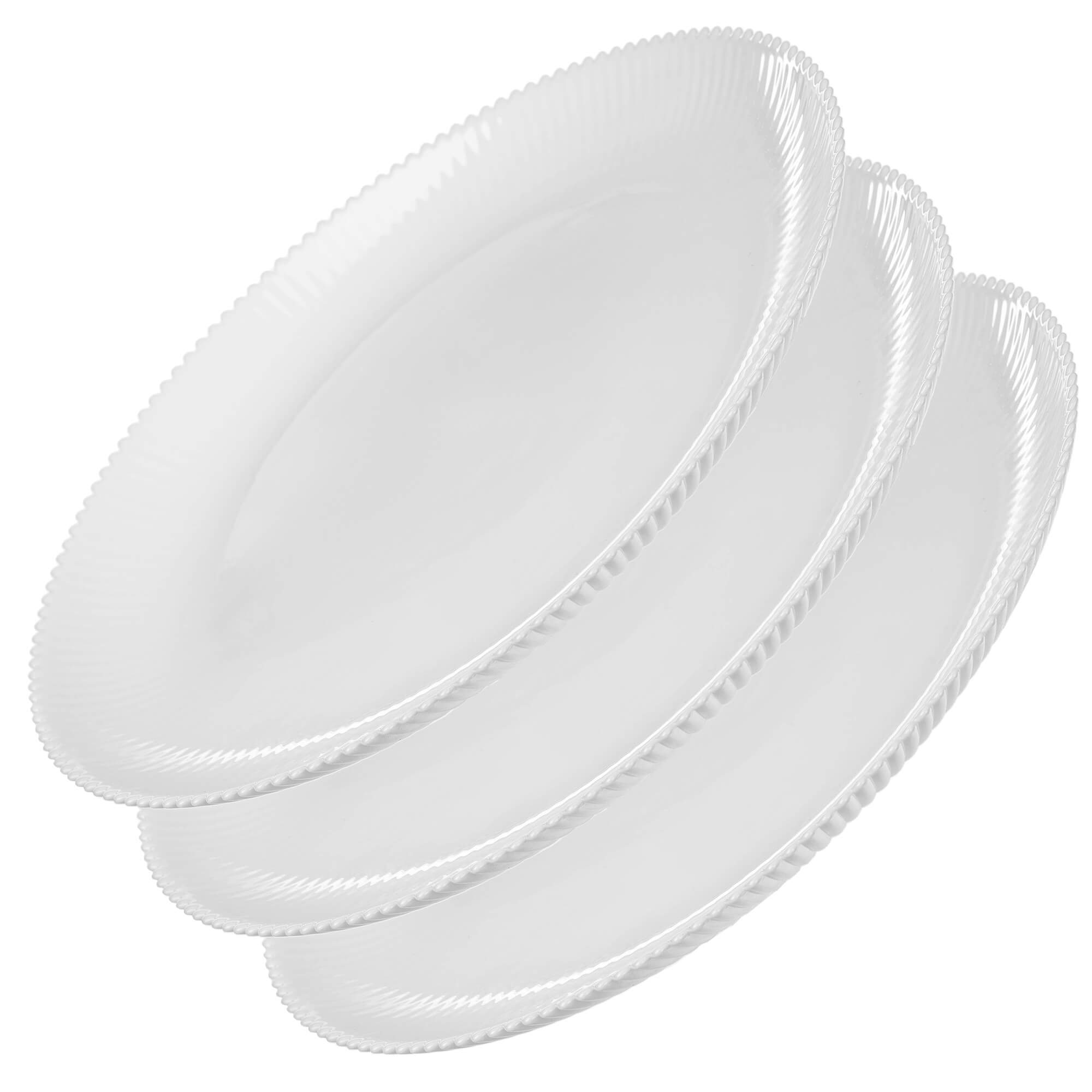 Talerz płytki Regno 26.5 cm biały 3 szt.