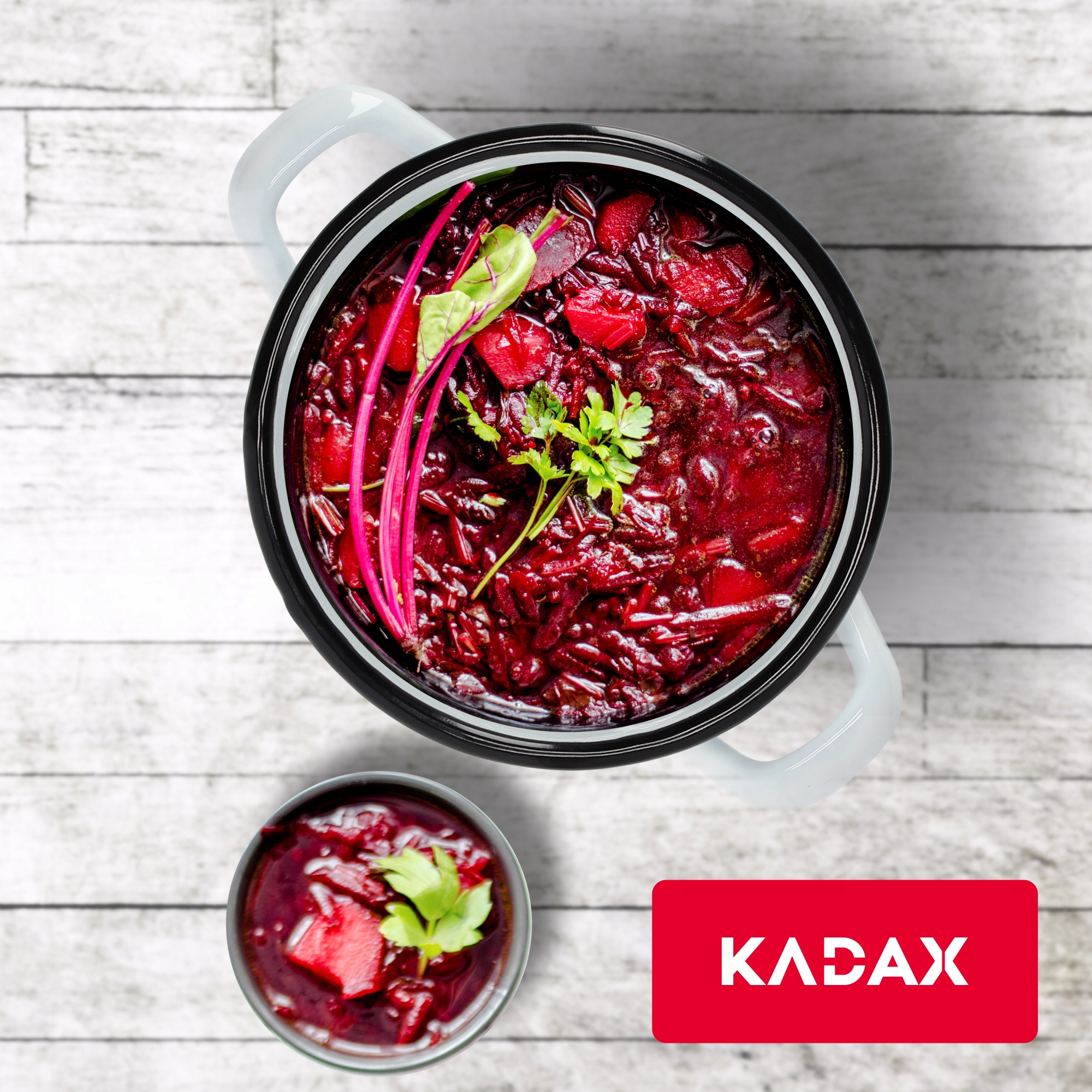 Garnek emaliowany wysoki 3.4L, biały