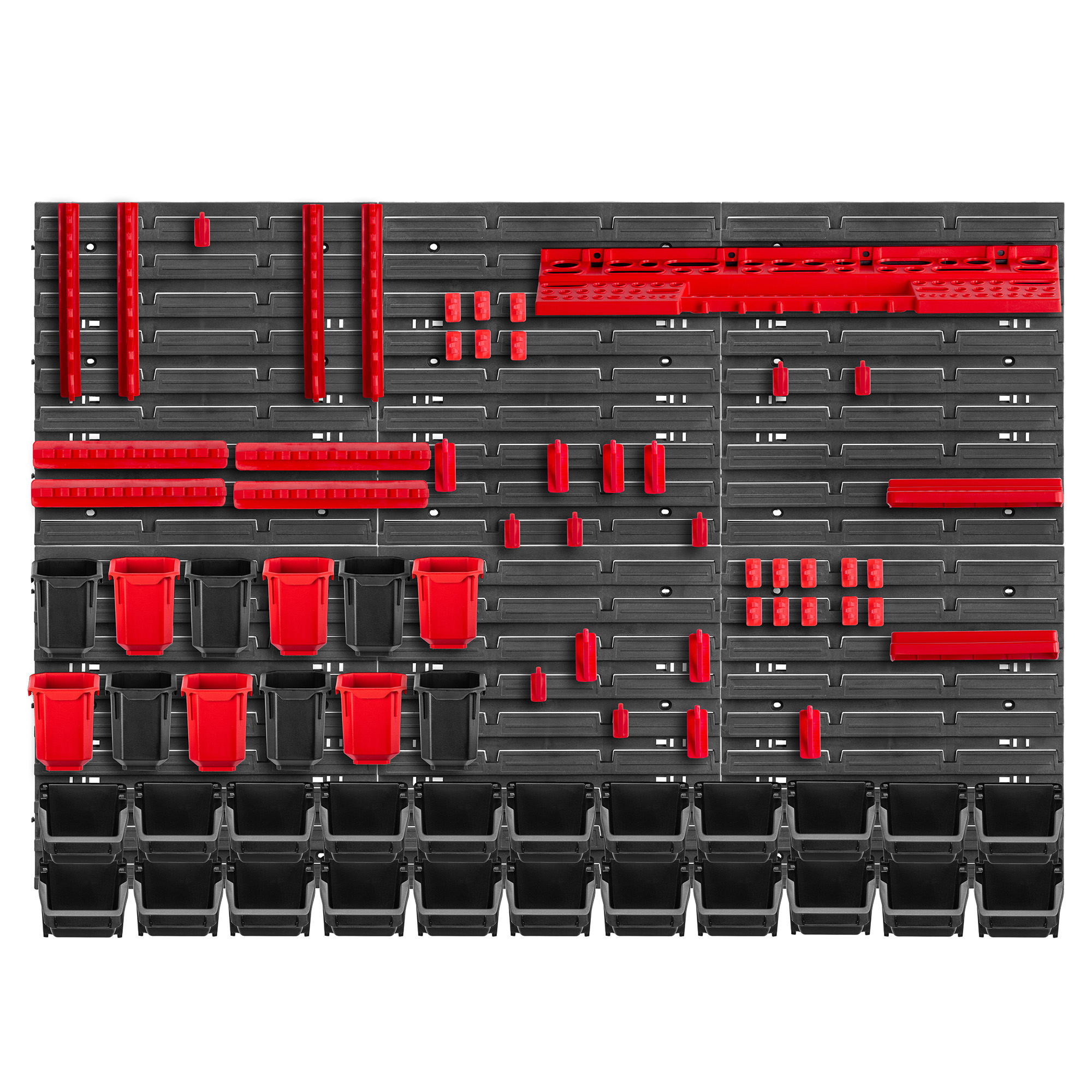 Tablica narzędziowa Lokke 77 elementów 117x78cm czerwono-czarna