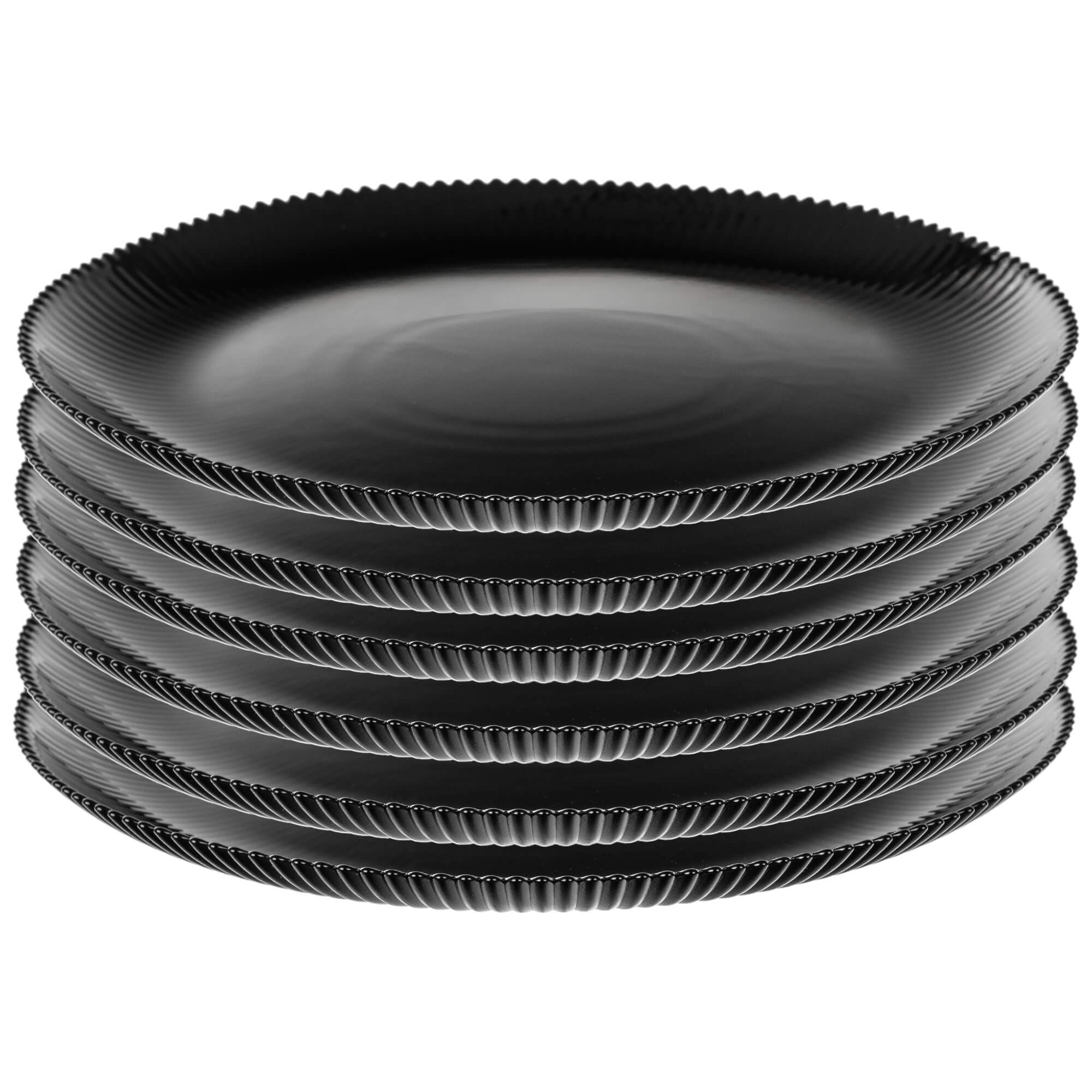 Talerz płytki Regno 26.5 cm czarny 6 szt.