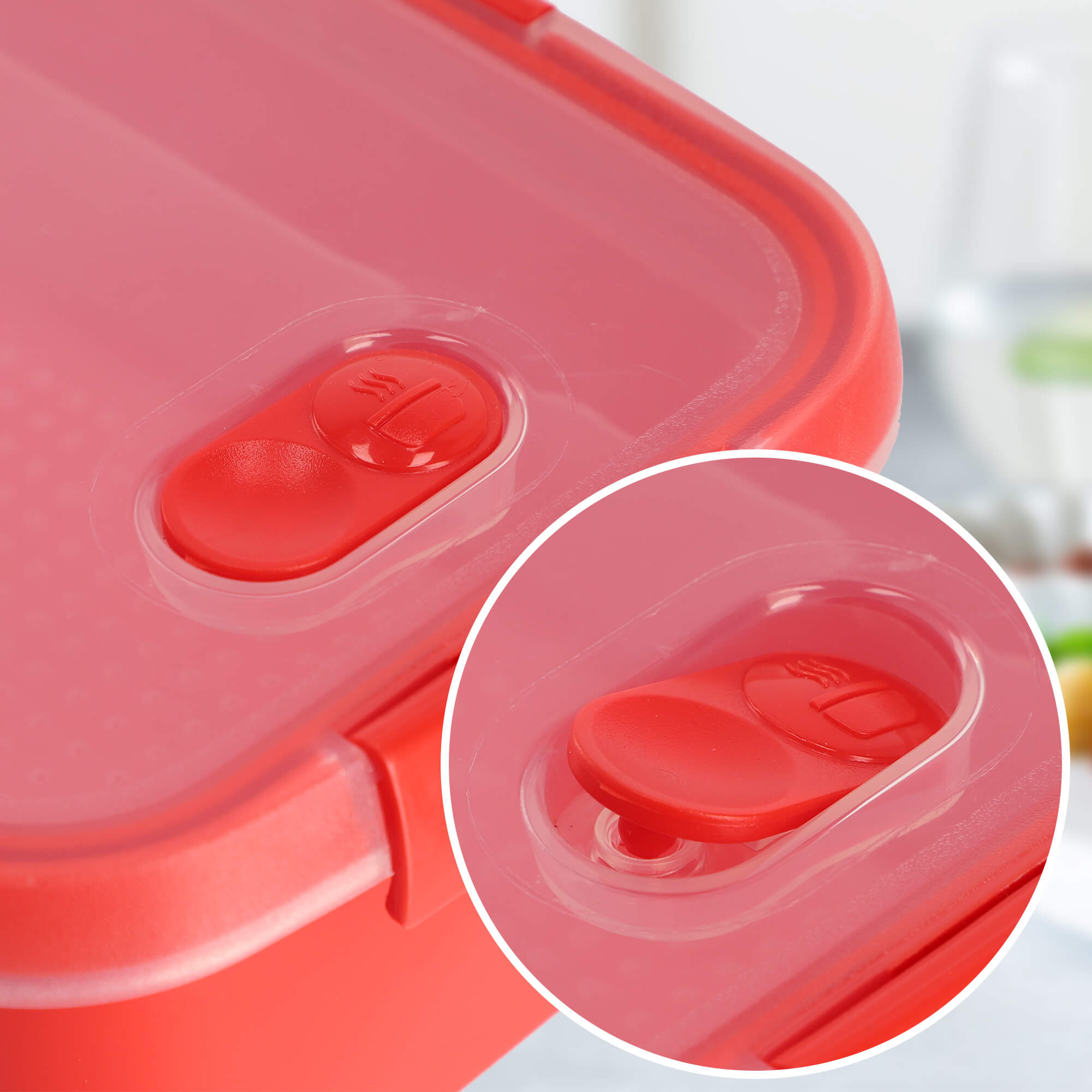 Prostokątny pojemnik na żywność Curver Steamer 1.2L czerwony