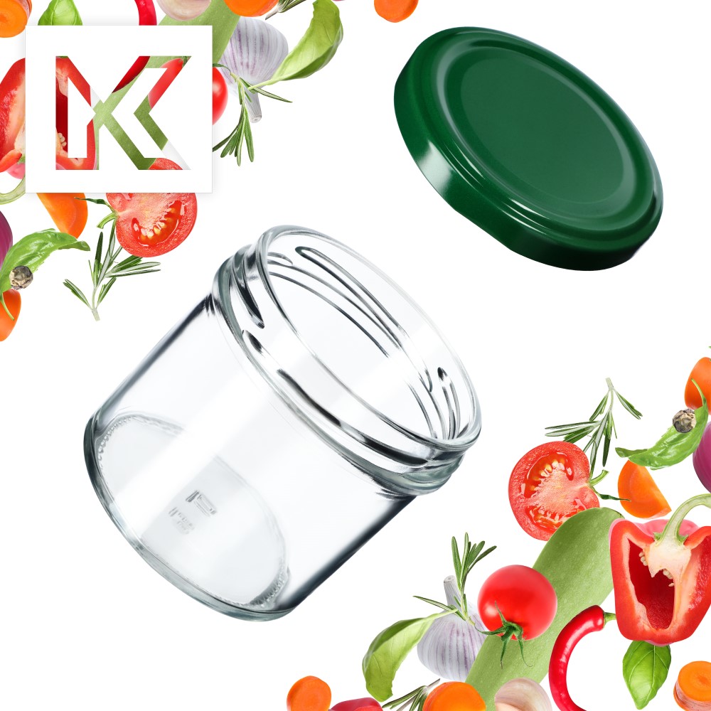 Słoiki Vigo 140ml 10szt 66mm + wieczko zielone