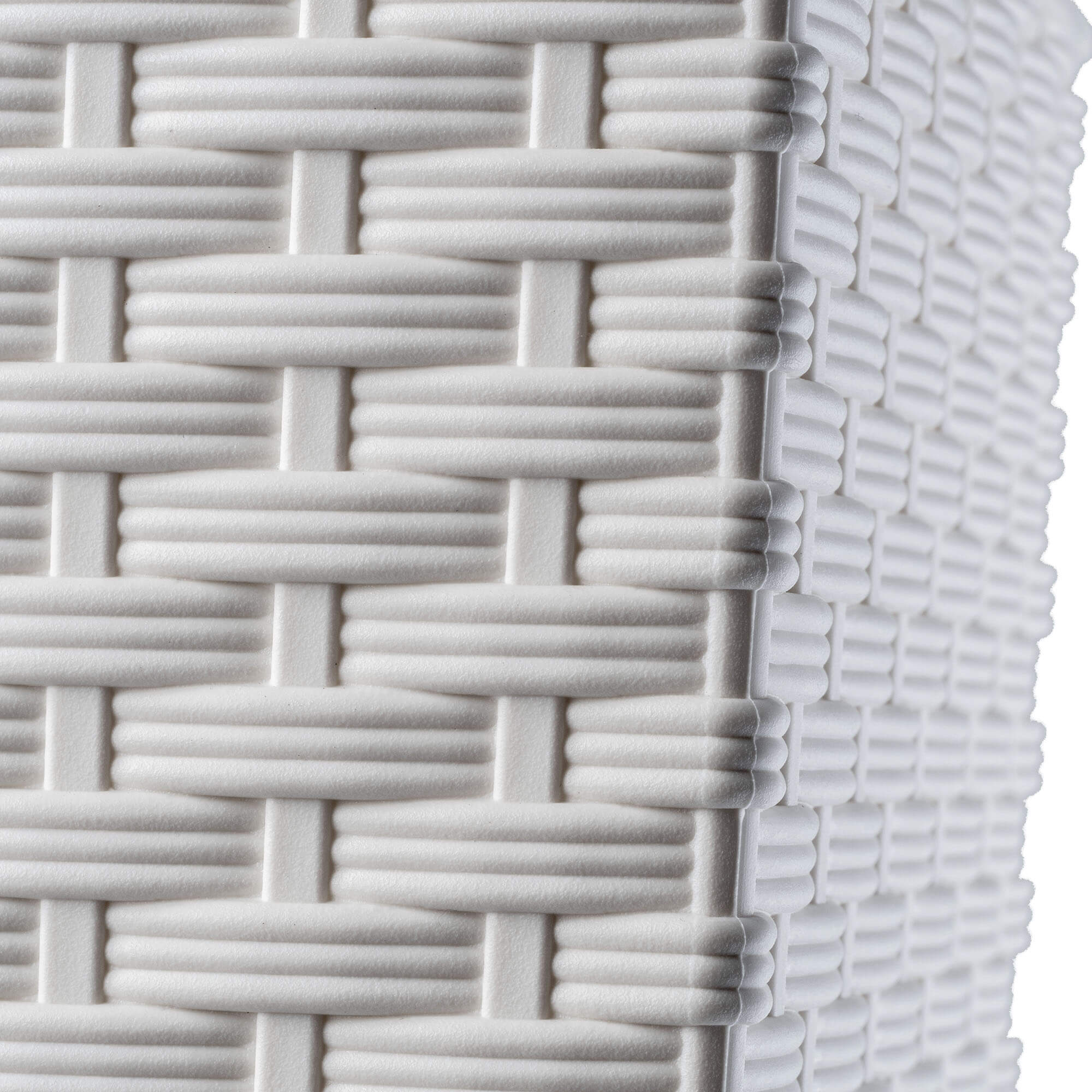 Donica na kwiaty z wkładem Pesaro rattan 25 cm, biała