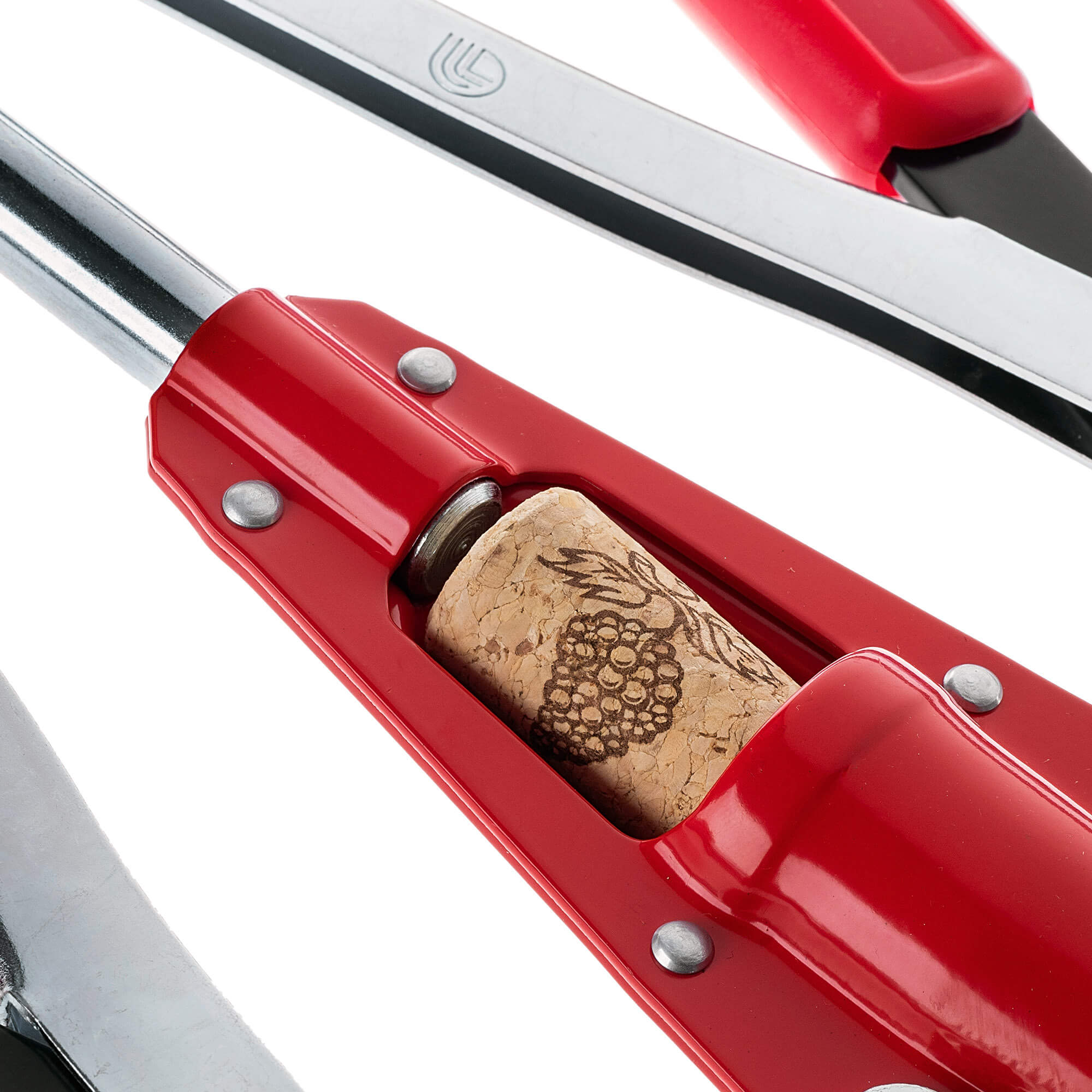 Korkownica dwuramienna Aliano 24 x 33 cm metalowa czerwona