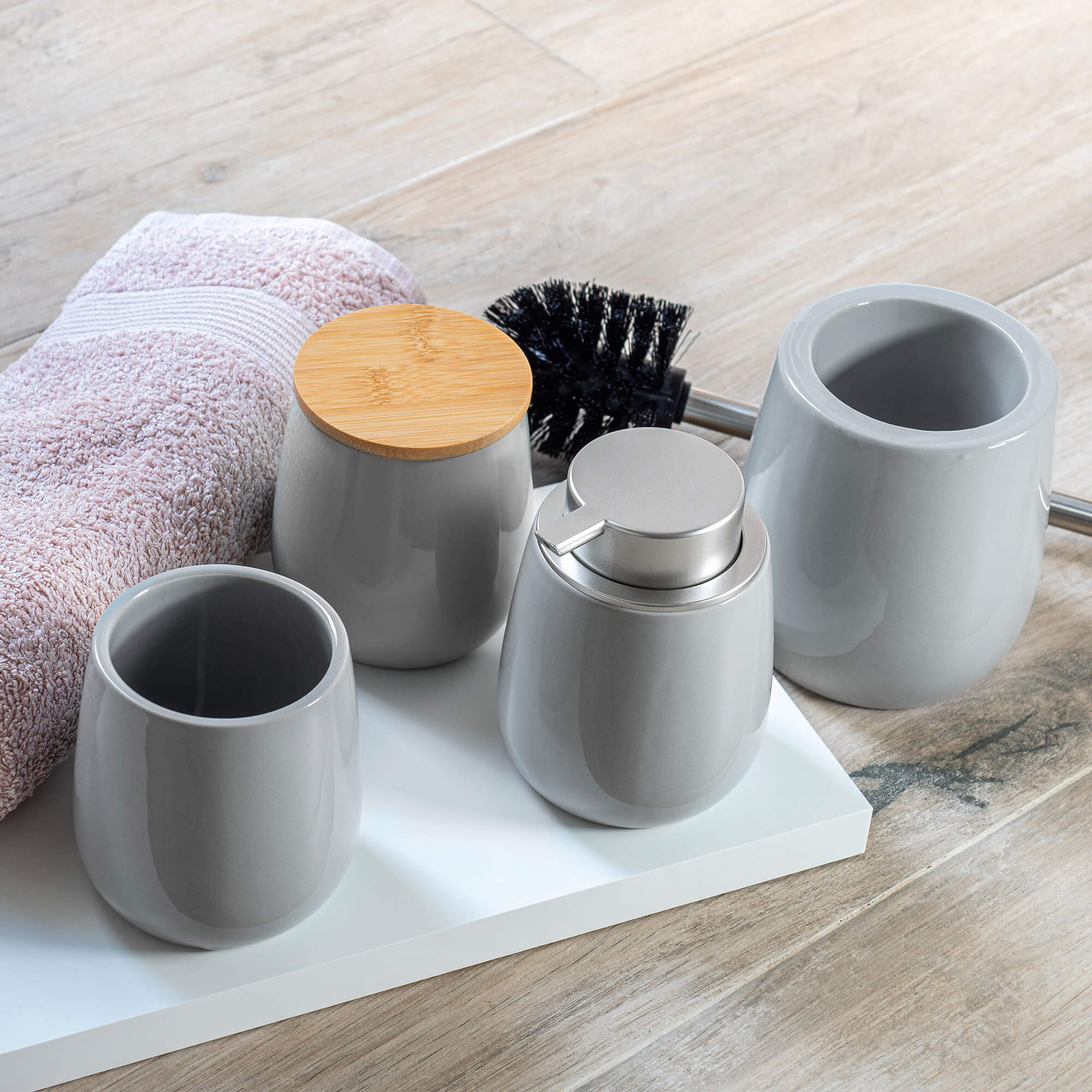 Szczotka do WC Cervia 36 cm, szara