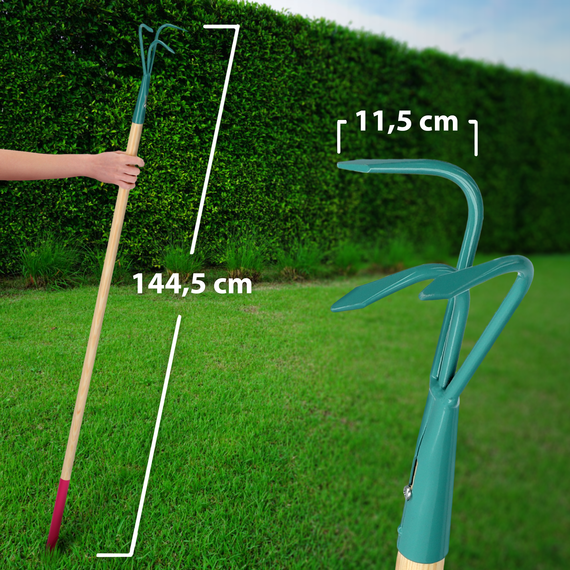 Kultywator damski 144 x 11 cm, turkusowy
