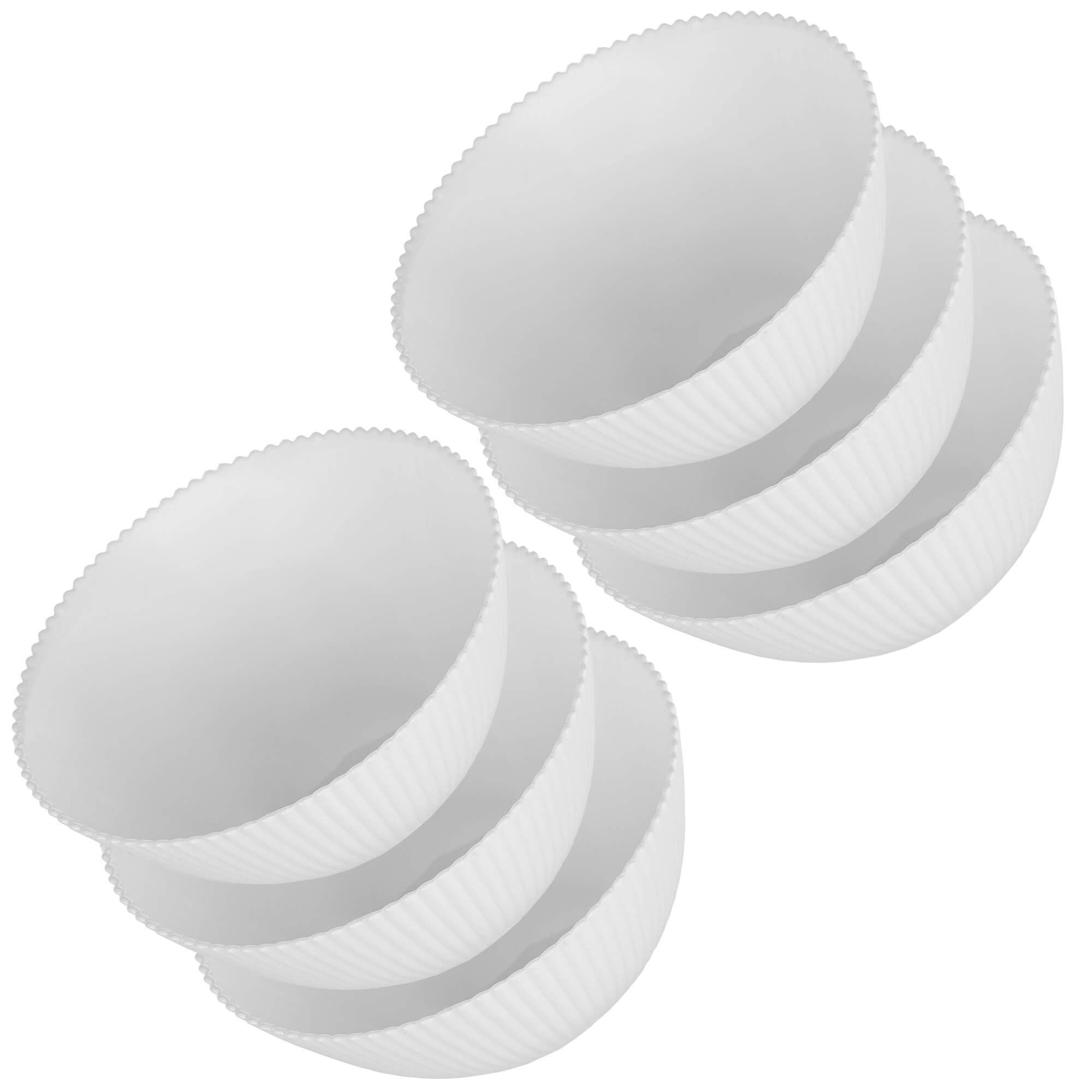 Salaterka szklana Regno 15.2 cm biała 6 szt.