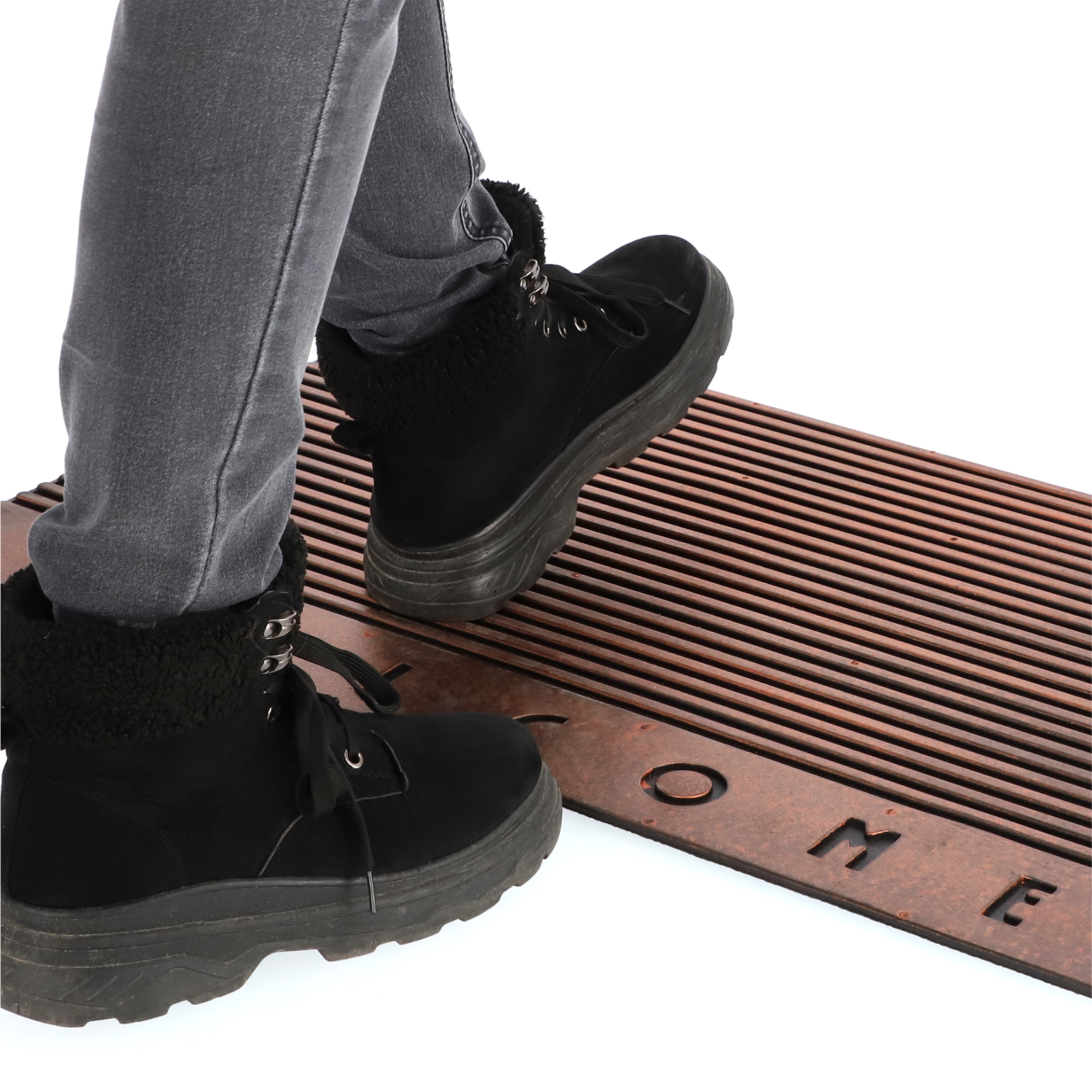 Wycieraczka gumowa „Welcome" 75 x 45 cm, brązowa