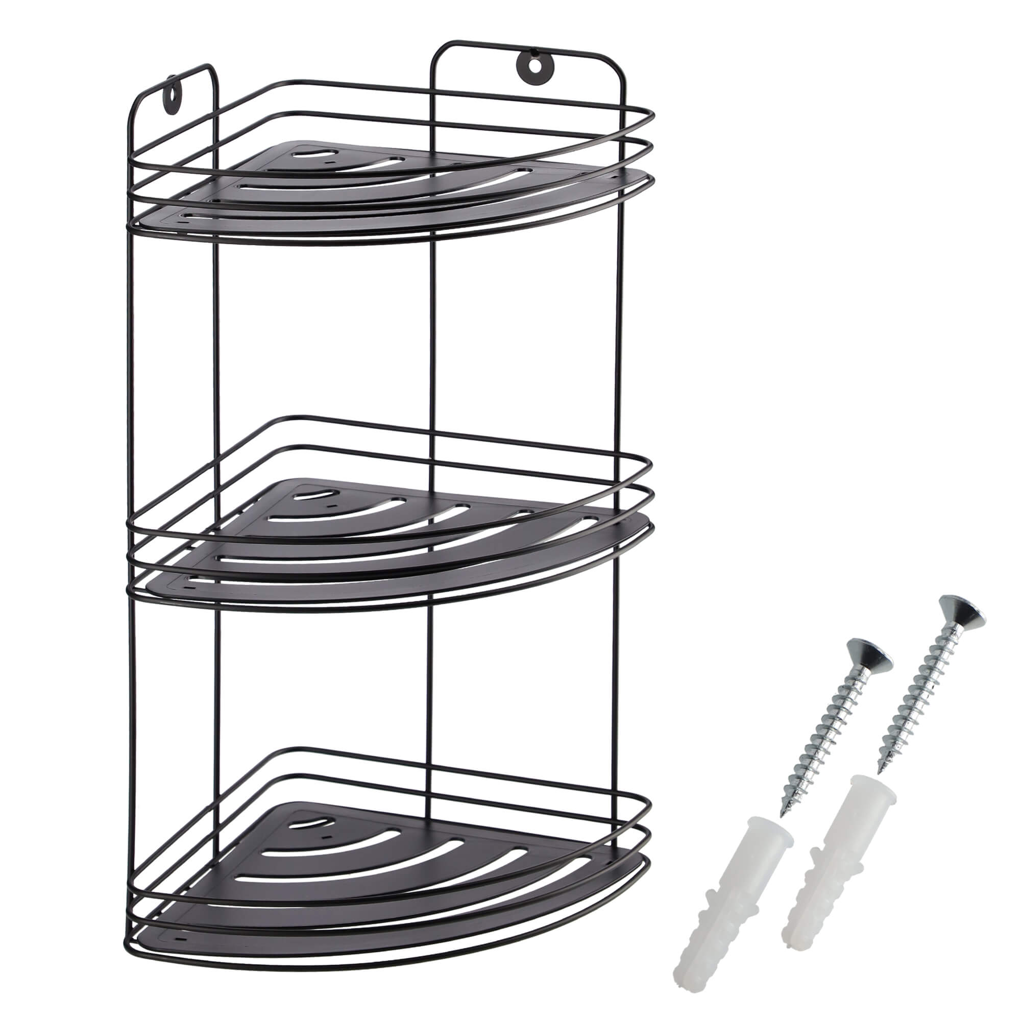 Półka łazienkowa narożna 40 x 20 cm, 3-poziomowa