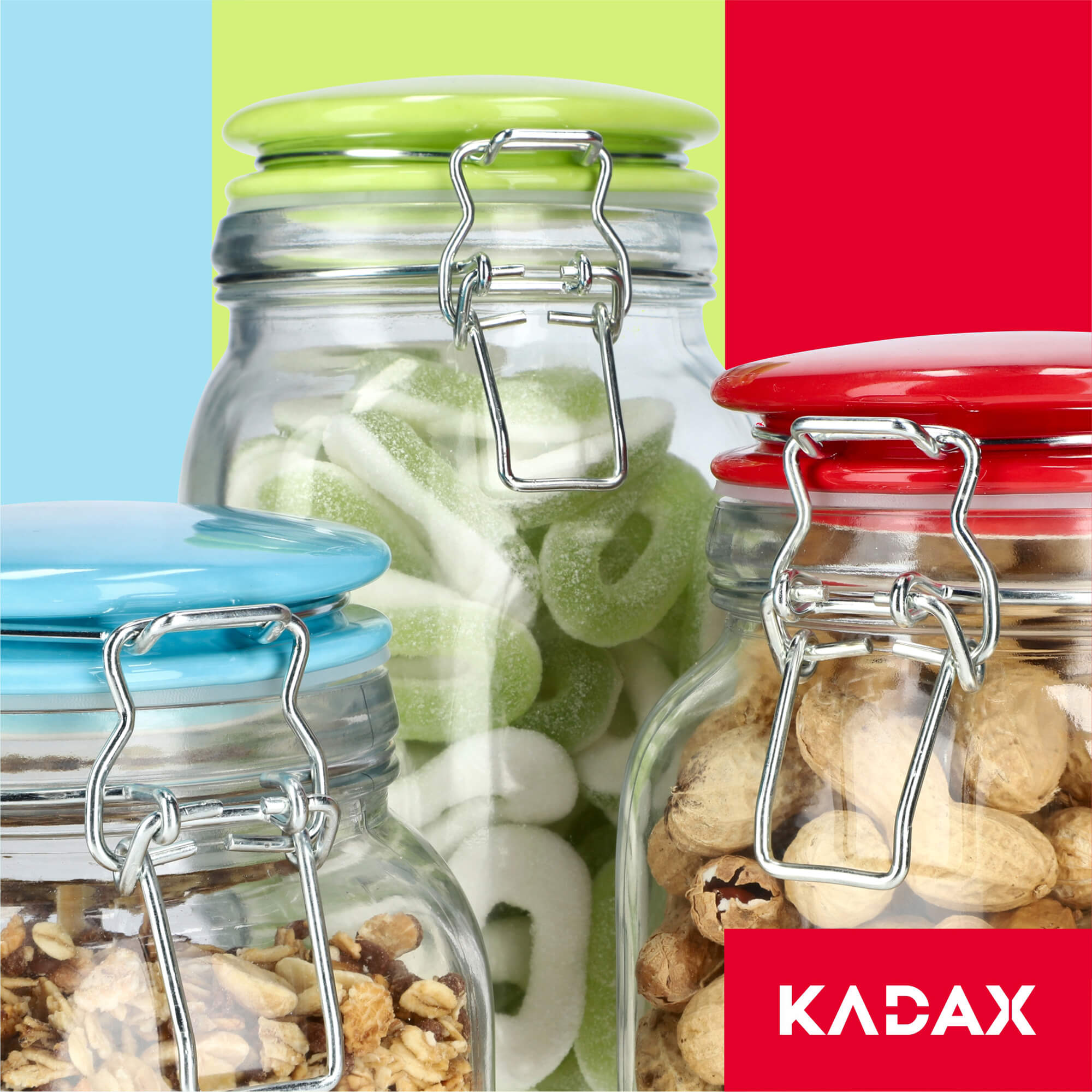 Słoik hermetyczny z ceramiczną pokrywą 2.8L zielony