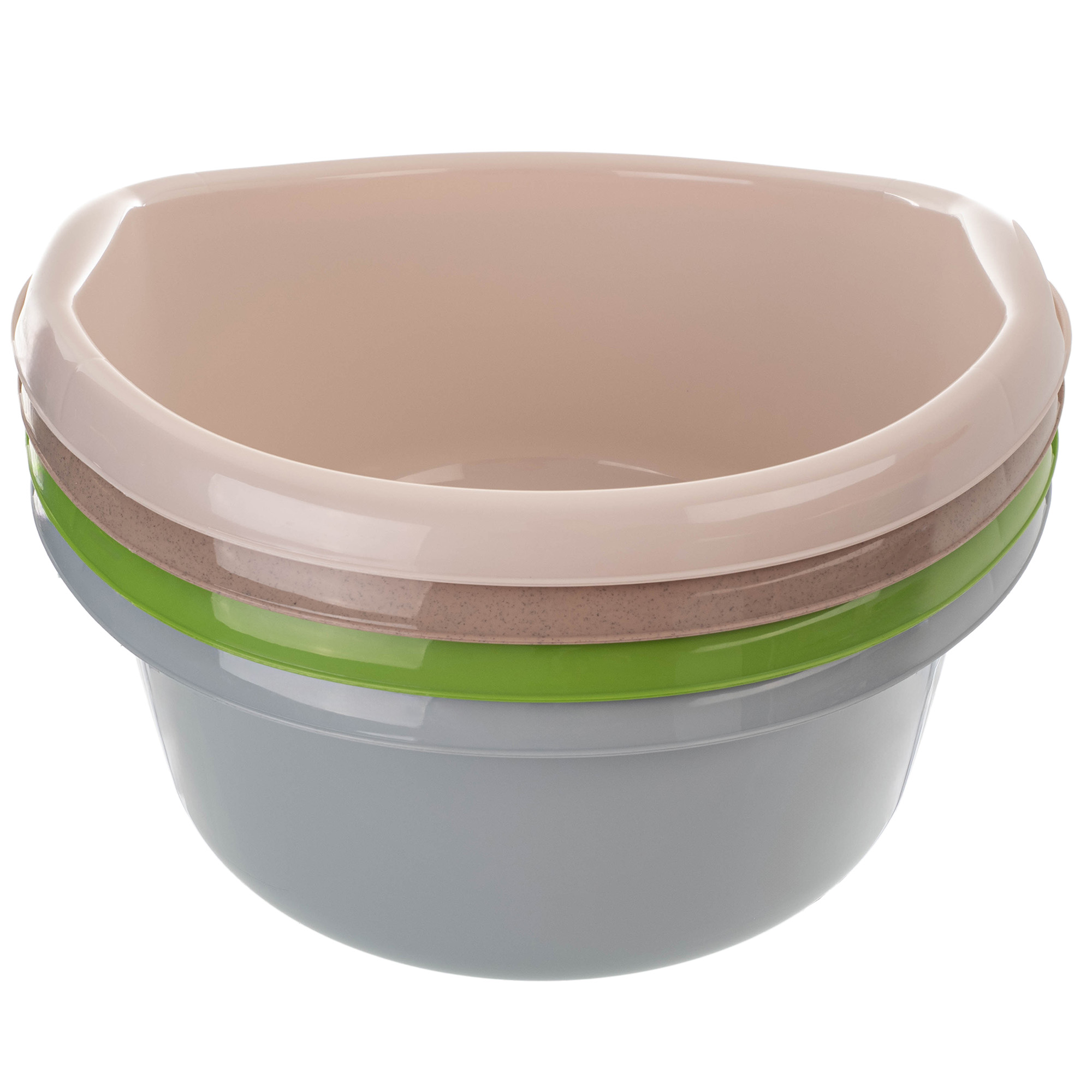 Miednica plastikowa z uchwytami Treix 20L szara