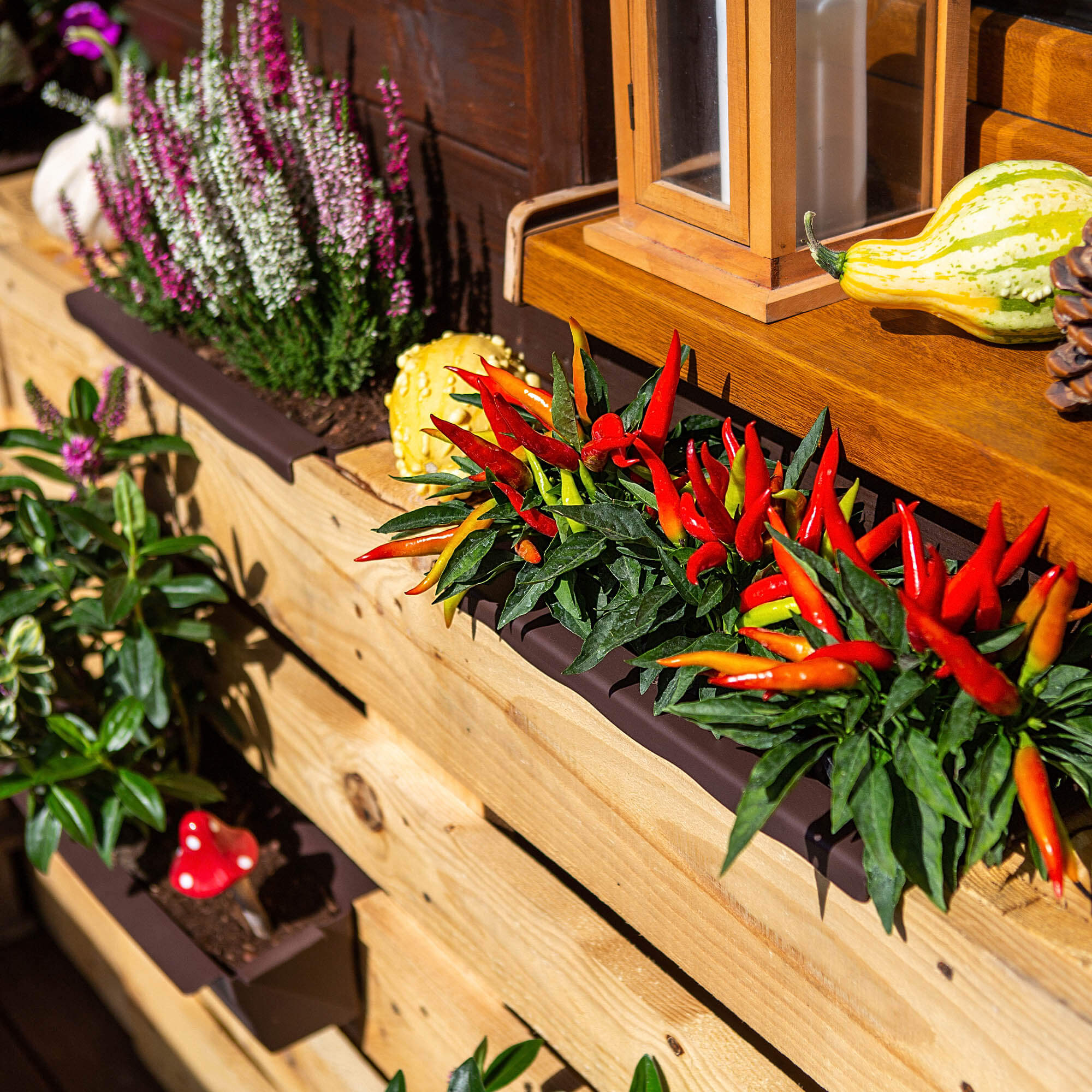 Doniczka do europalet Veere 40.5 cm brązowa 16 szt.