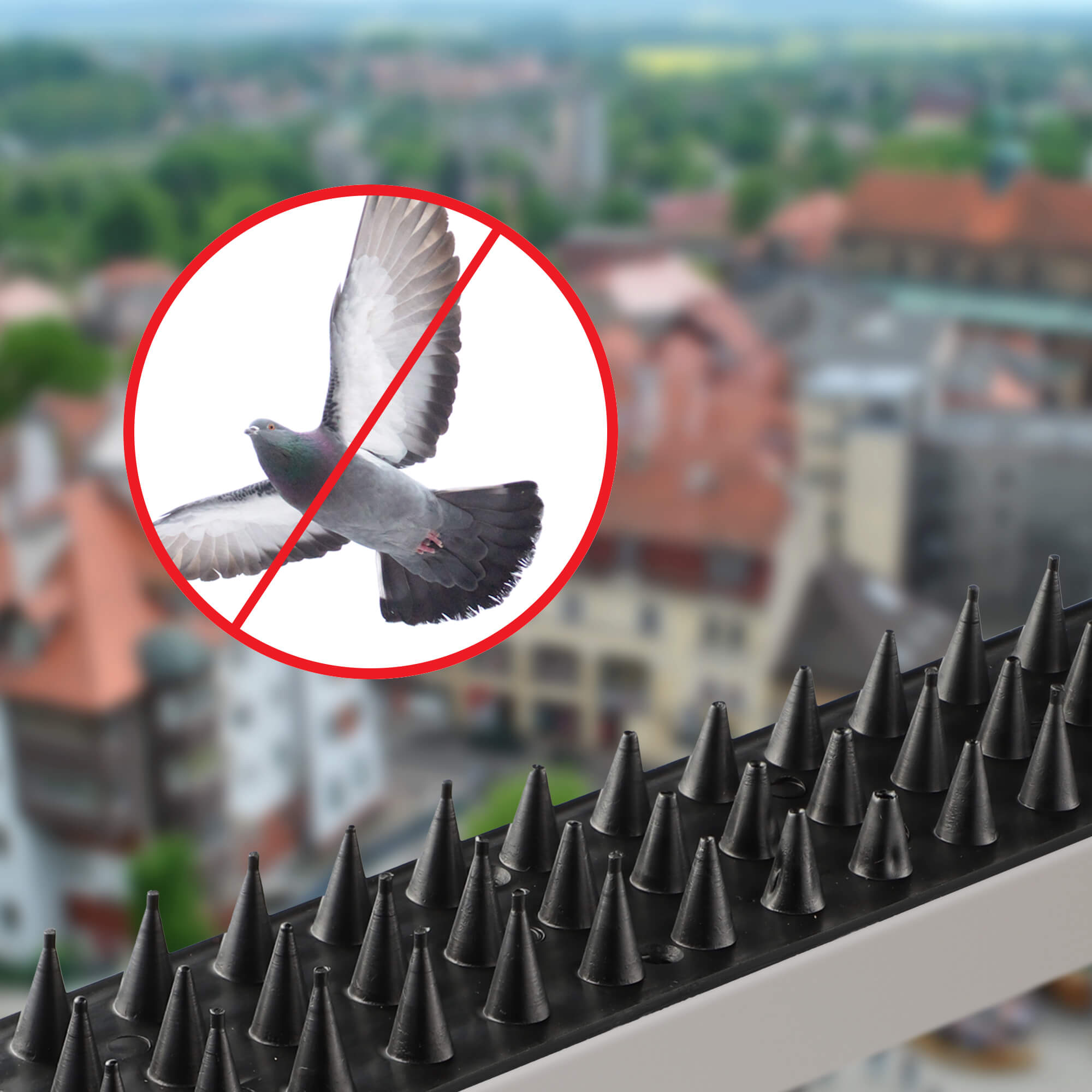 Plastikowe kolce Tosta przeciw ptakom 4,5 x 50 cm czarne 30 szt.