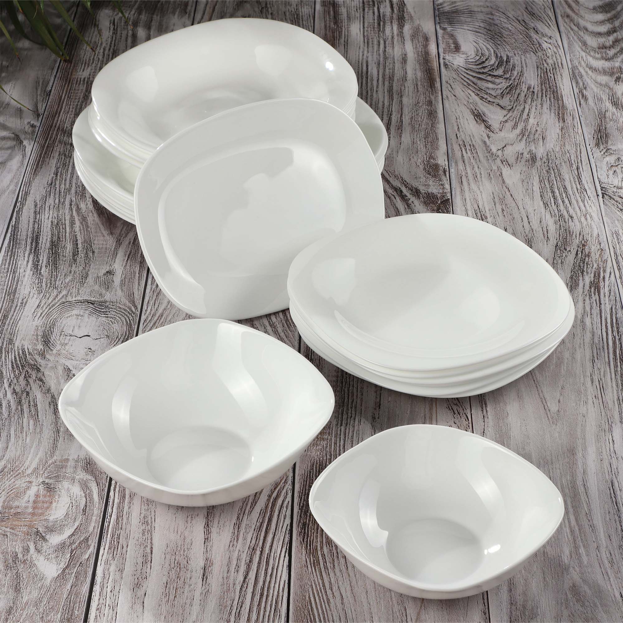 Talerz deserowy biały 21 cm, 3 szt.