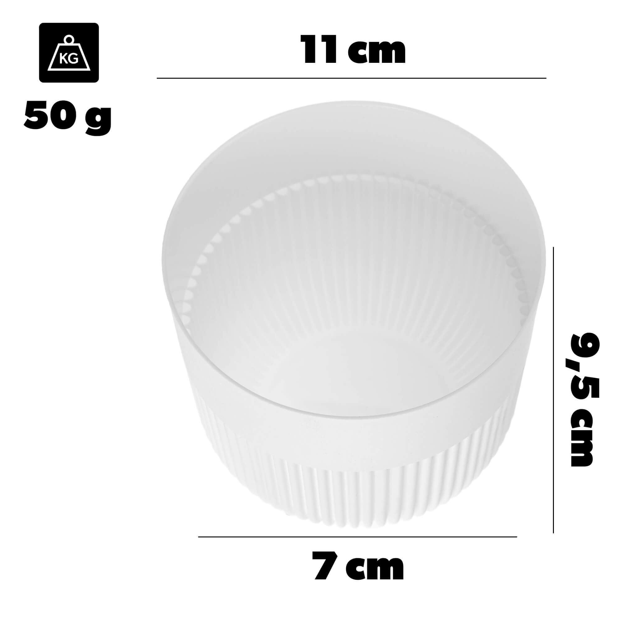 Doniczka osłonka Ornon 11 cm biała