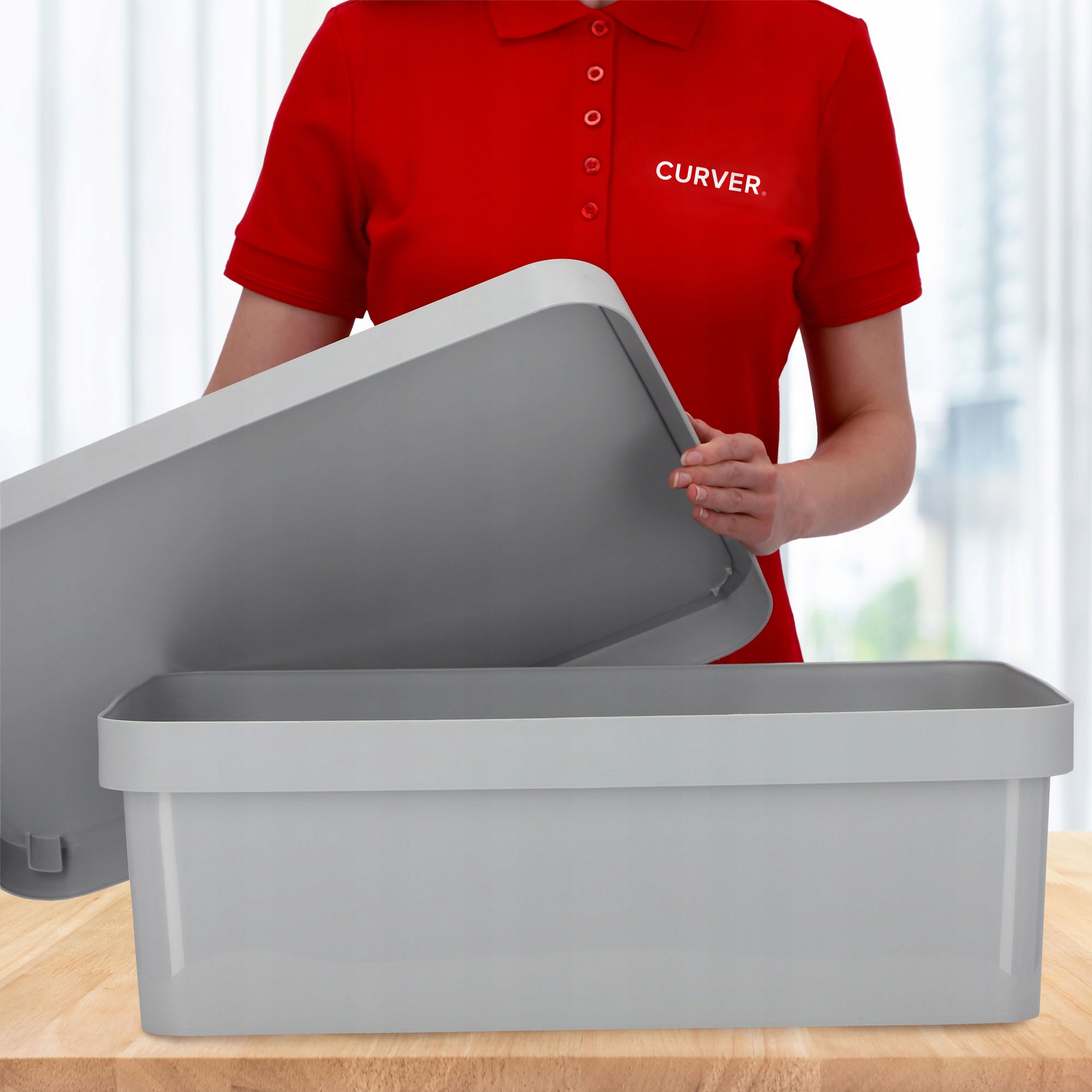 Pojemnik do przechowywania z pokrywką 45L Curver Infinity, szary