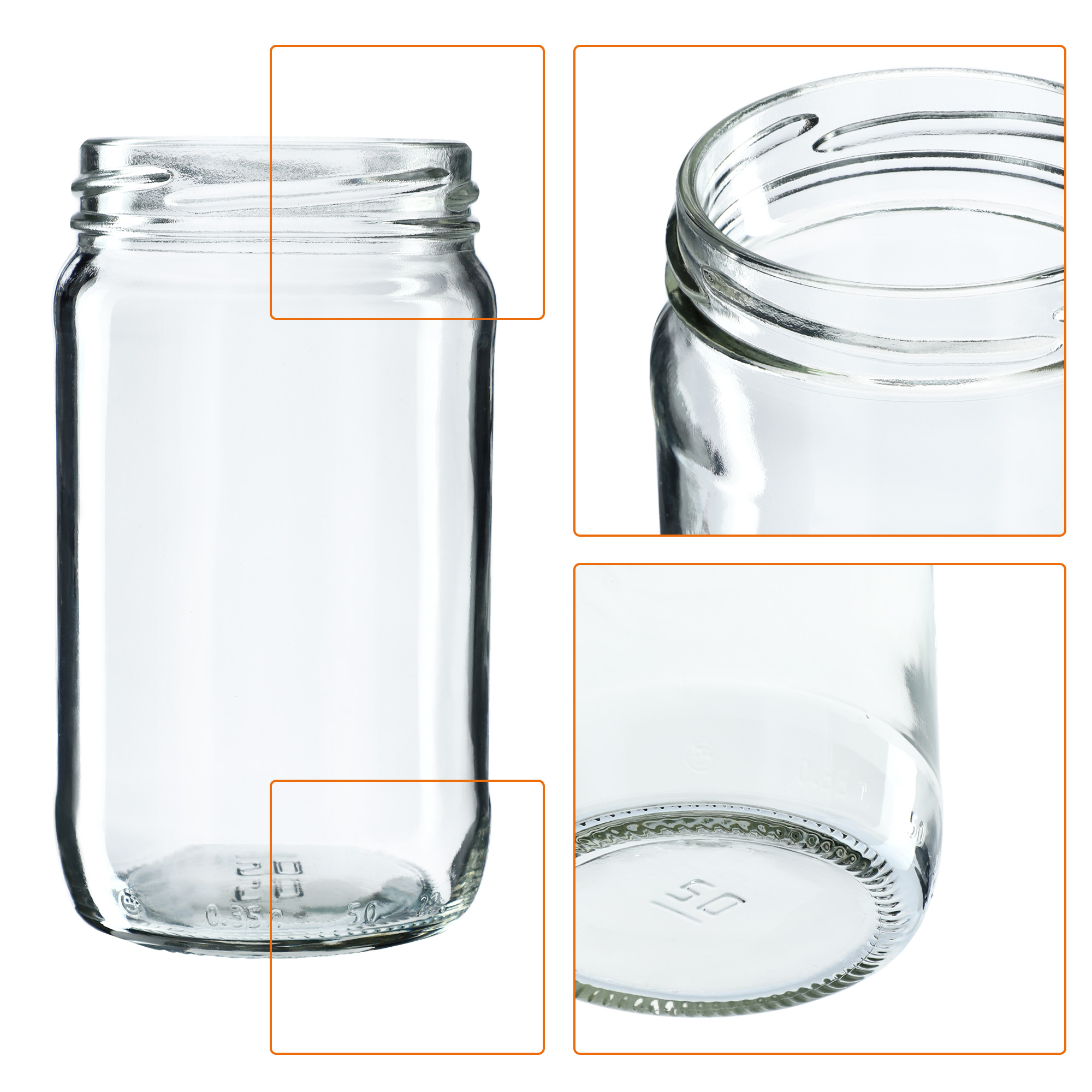 Słoiki na przetwory Gera 350ml 100szt 66mm + wieczka "Miód"