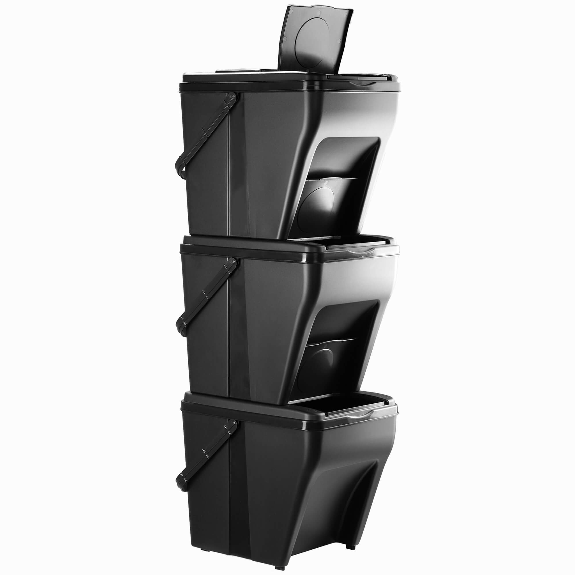 Kosze do śmieci Arbol z rączką + etykiety 25L, 3 szt.
