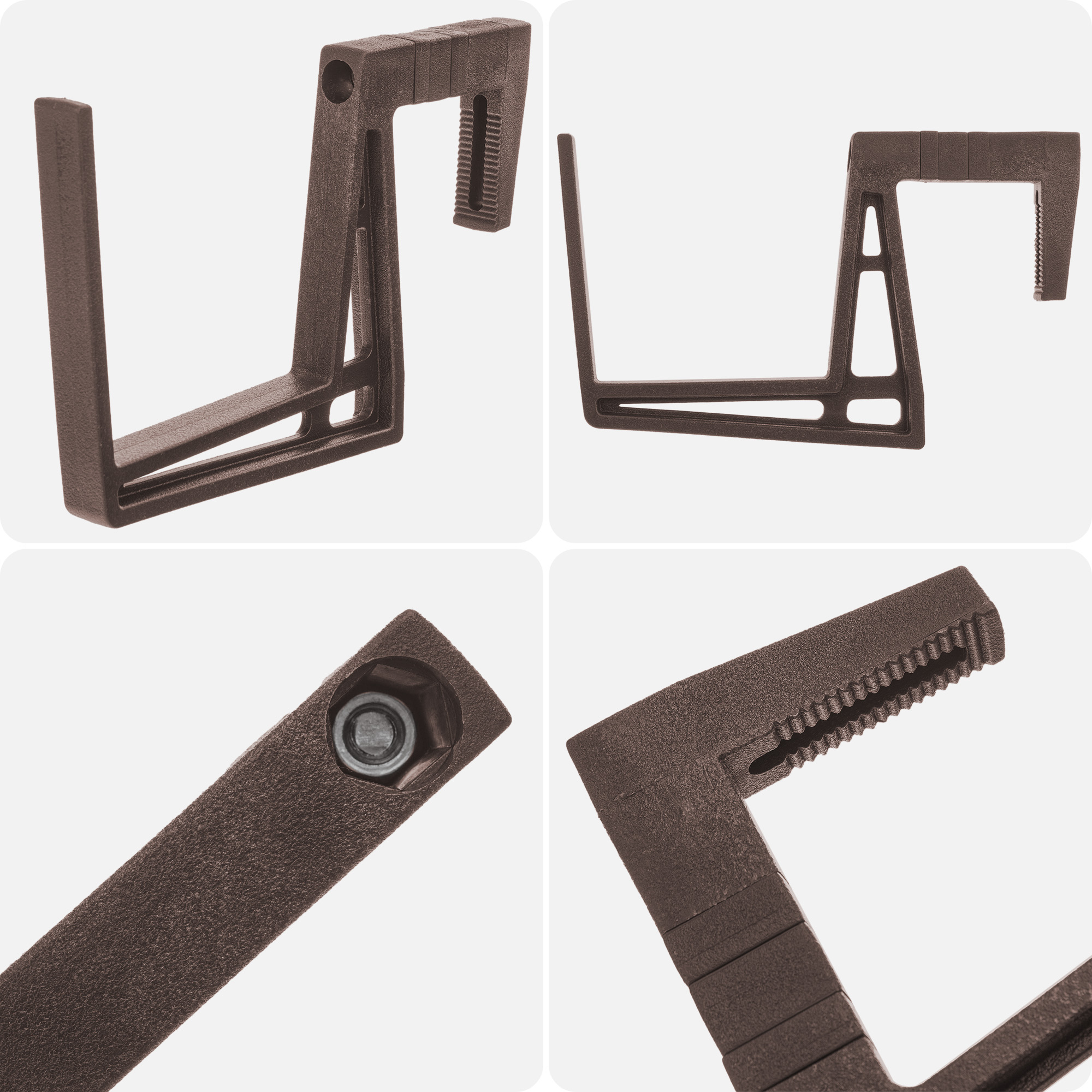 Uchwyty do skrzynki balkonowej Canti mokka 2szt