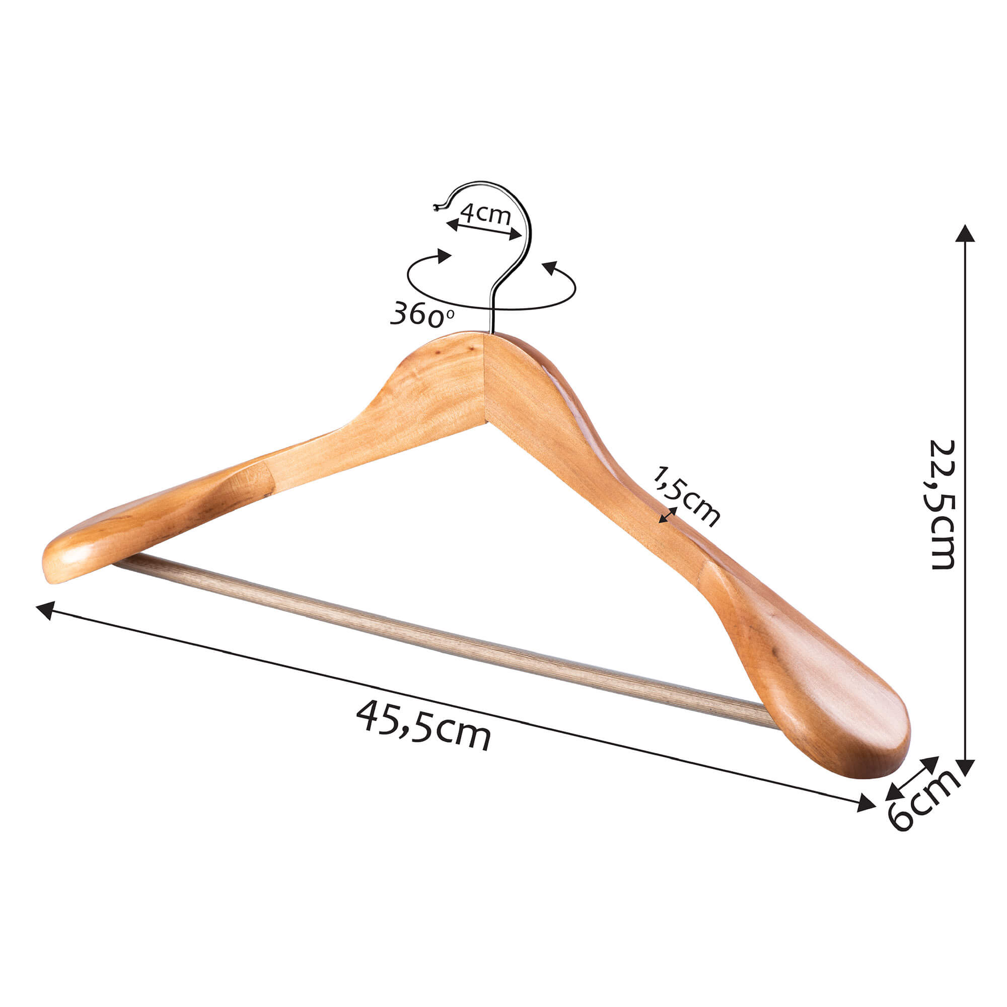 Wieszak na ubrania drewniany
