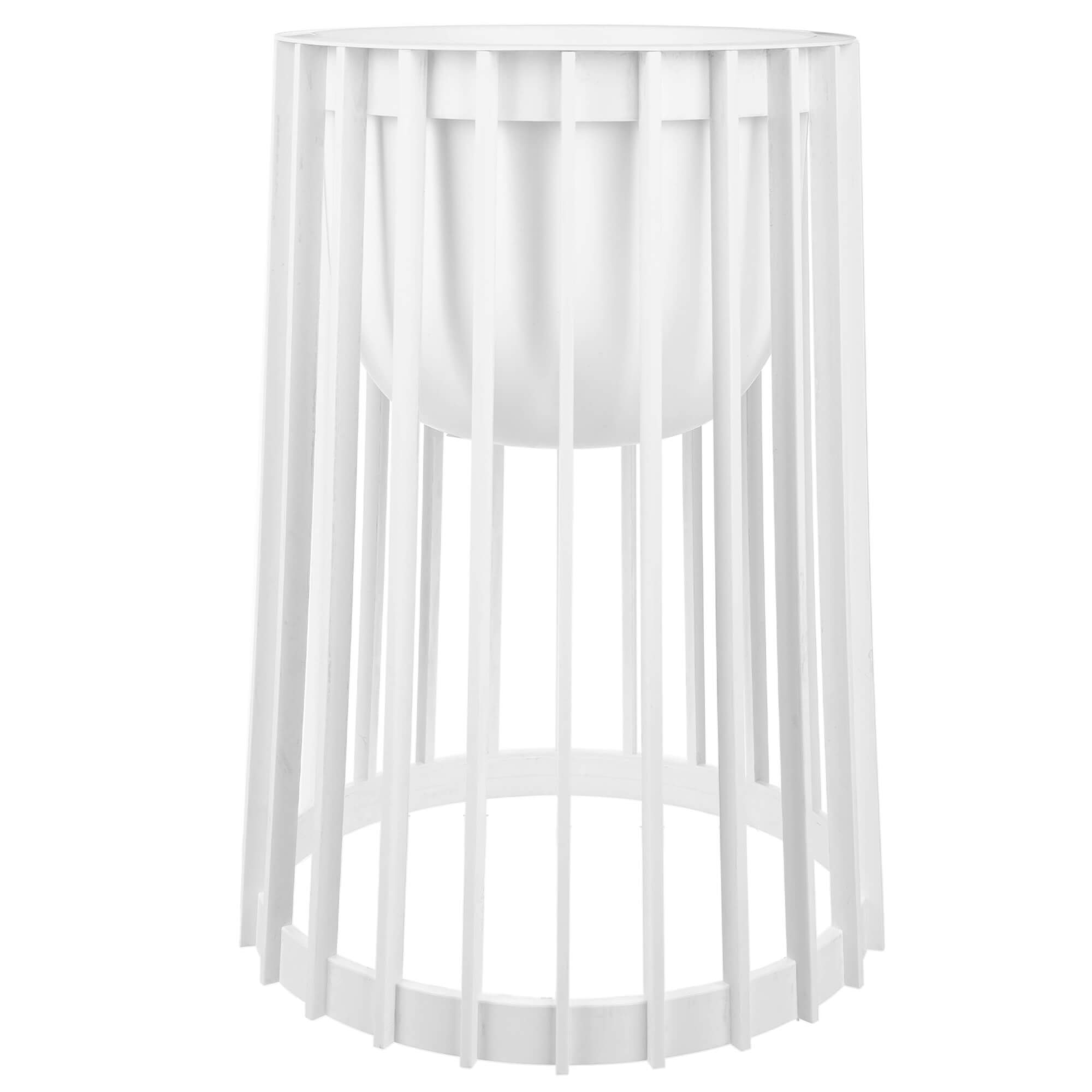 Kwietnik dwustronny Aytre 40 cm biały + wkład