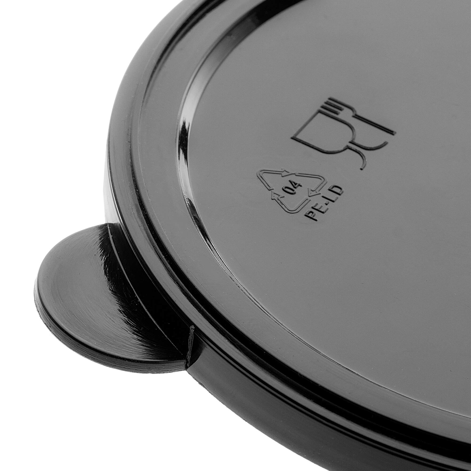 Zestaw pokrywek na puszki Oizon 100mm 84mm 73mm czarny 12 szt.