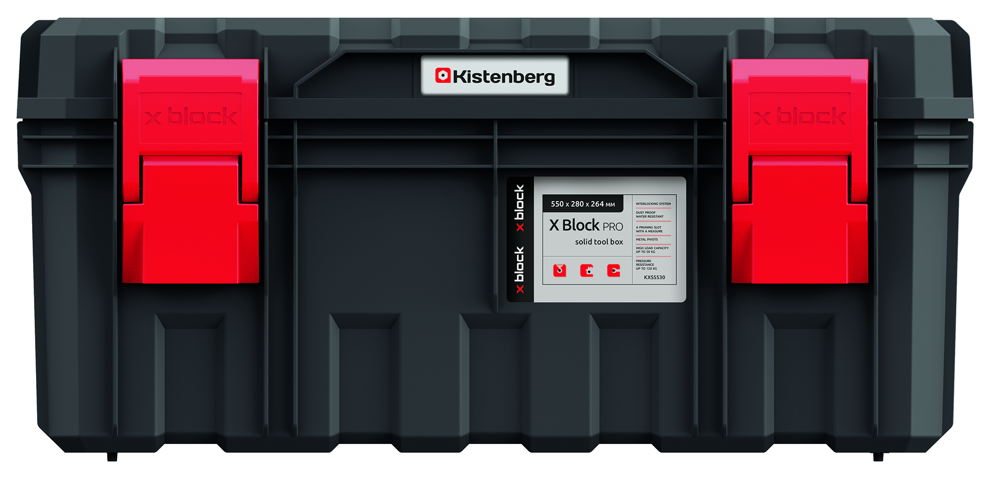 KISTENBERG Skrzynia narzędziowa S Block PRO 55 - KXS5530 - czarny