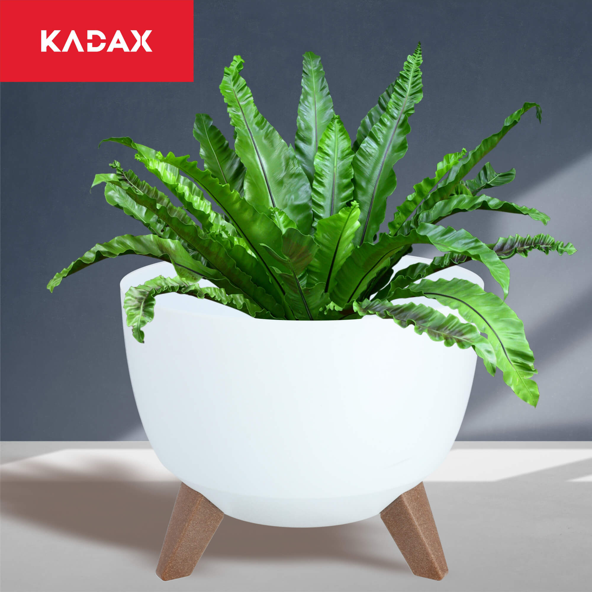 Misa na kwiaty z nóżkami Luri 29 cm, biała