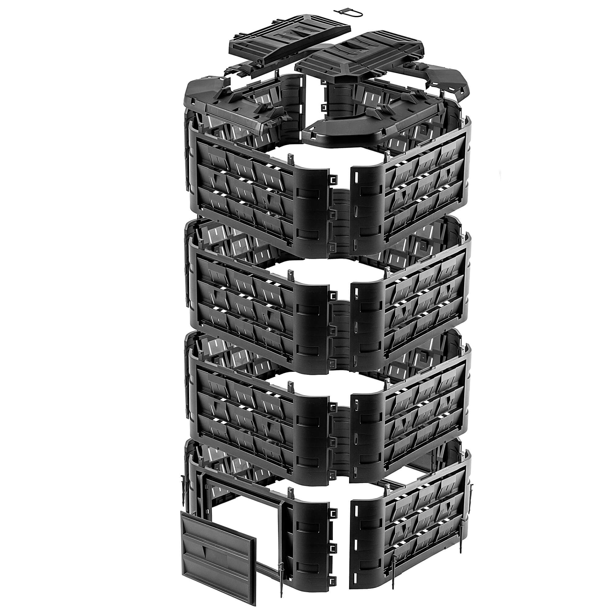 Kompostownik ogrodowy Fixem 1250L czarny