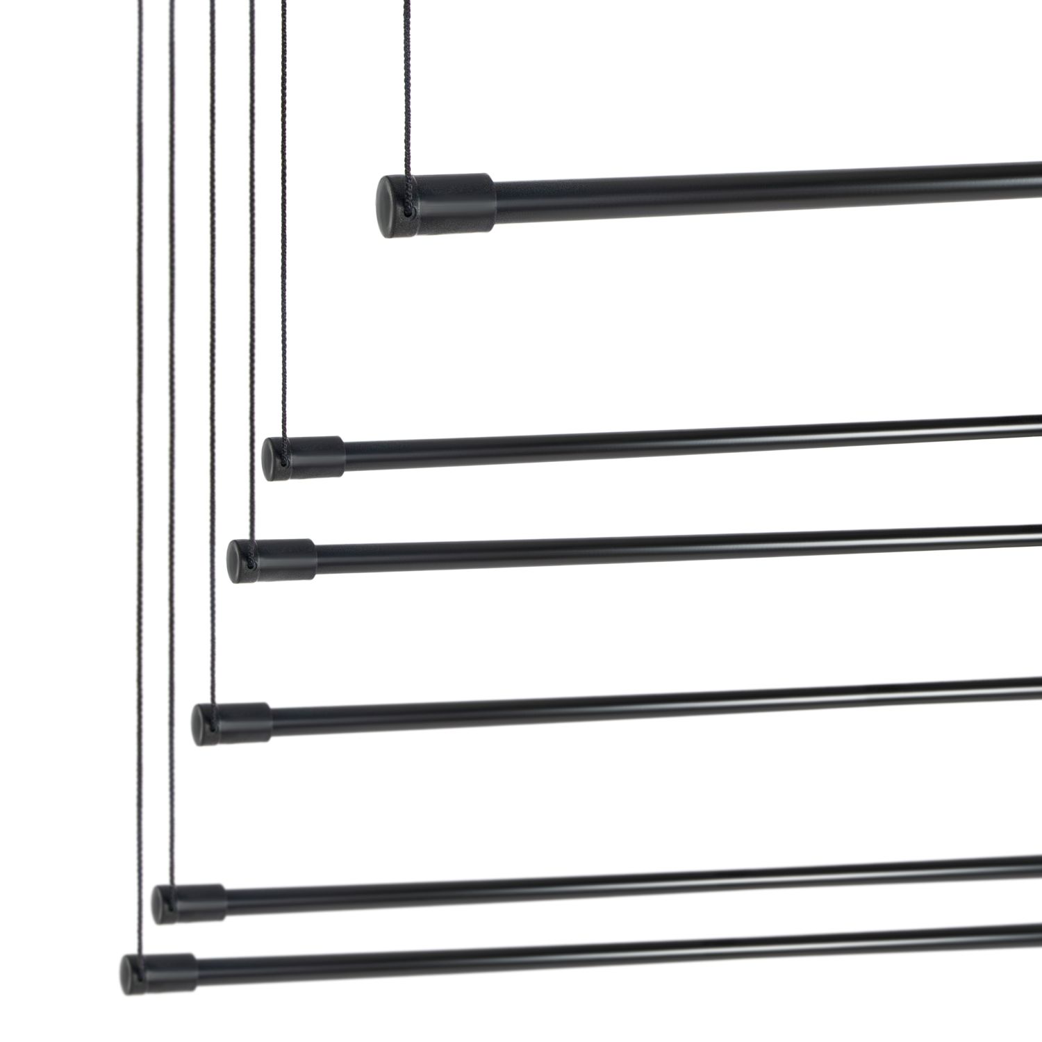 Suszarka sufitowa na pranie Melun 160 cm 6 prętów czarna