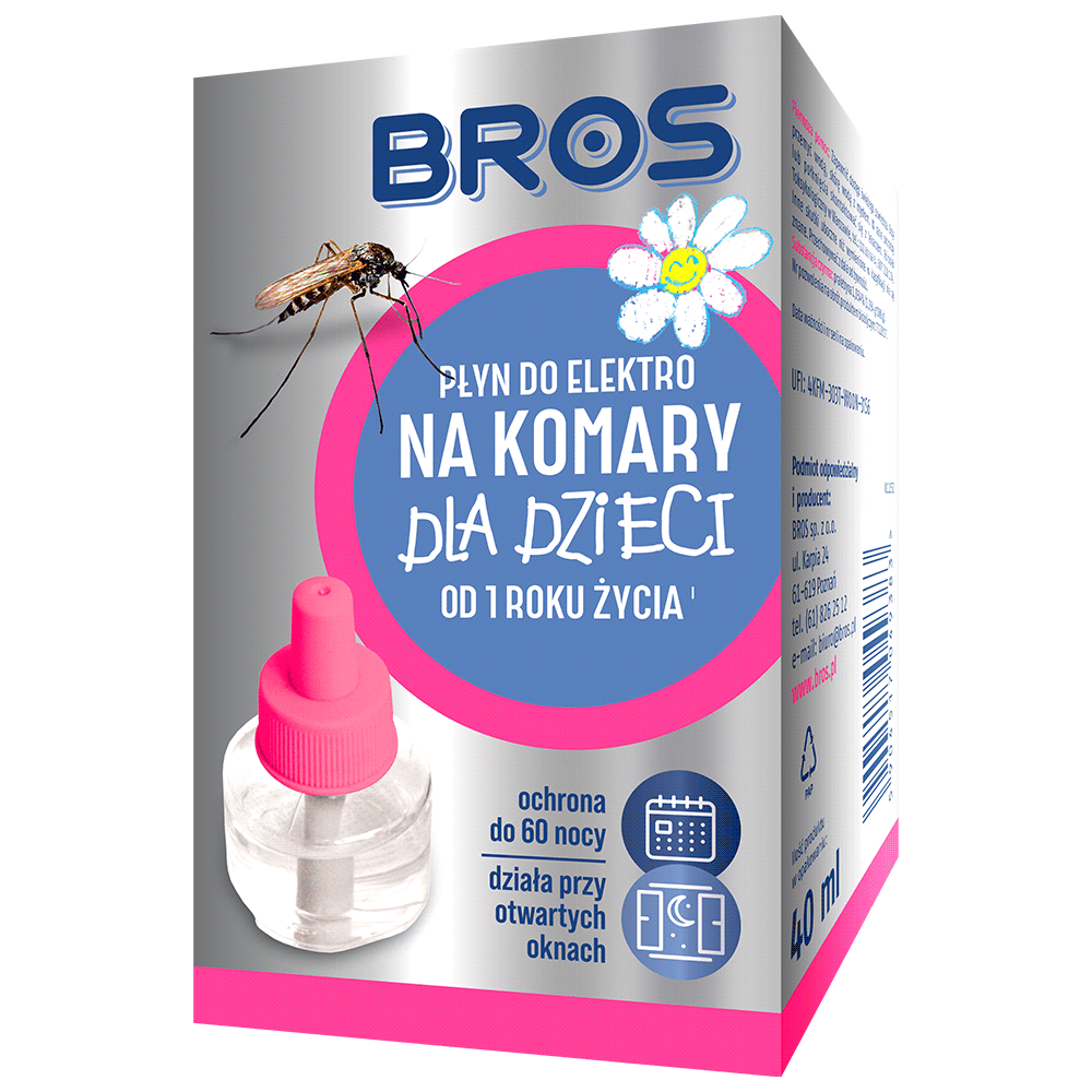 Bros Płyn do elektrofumigatora na komary dla dzieci 40ml