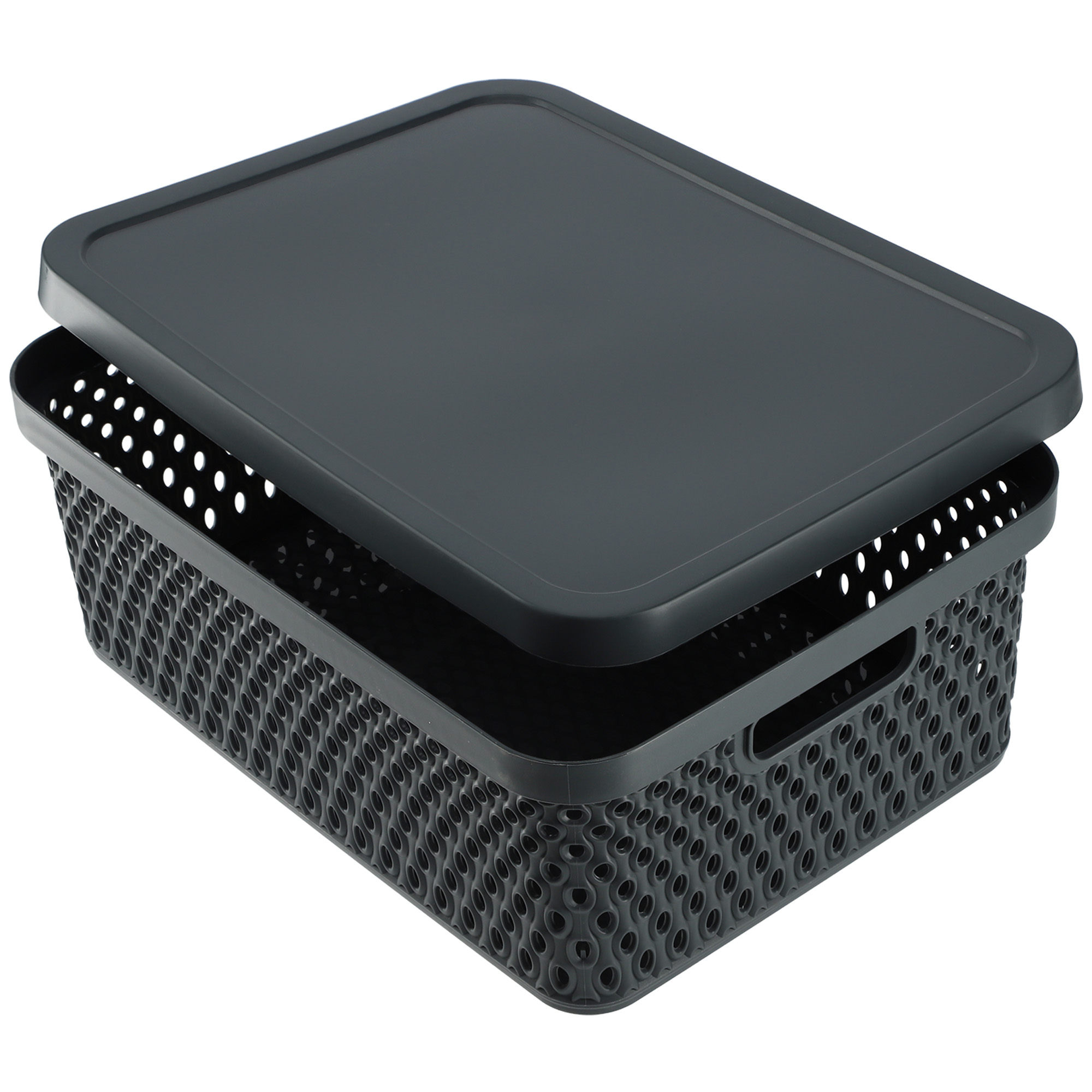 Koszyk z pokrywą do przechowywania Pau 4,5L szary