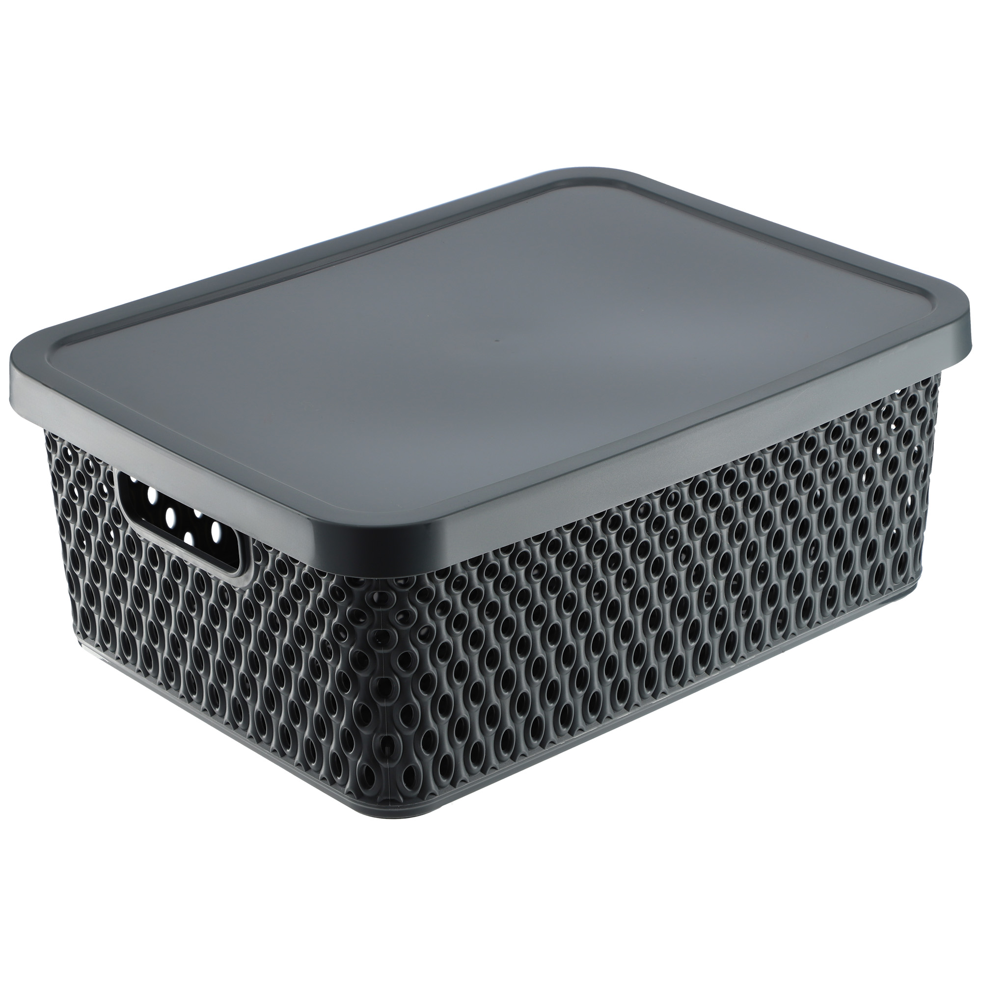 Koszyk z pokrywą do przechowywania Pau 12L szary