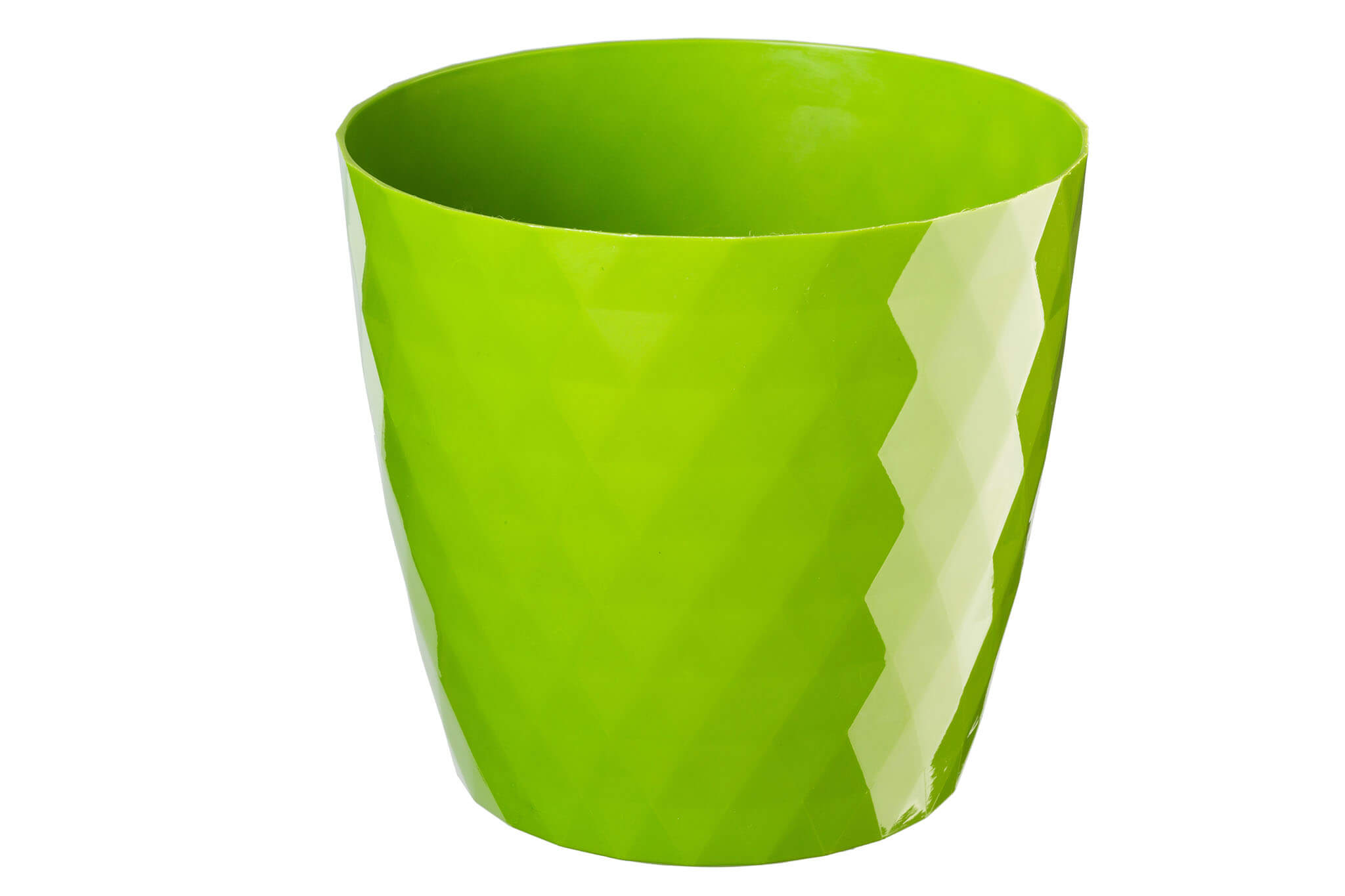 Doniczka na kwiaty z podstawką 18 cm, zielona