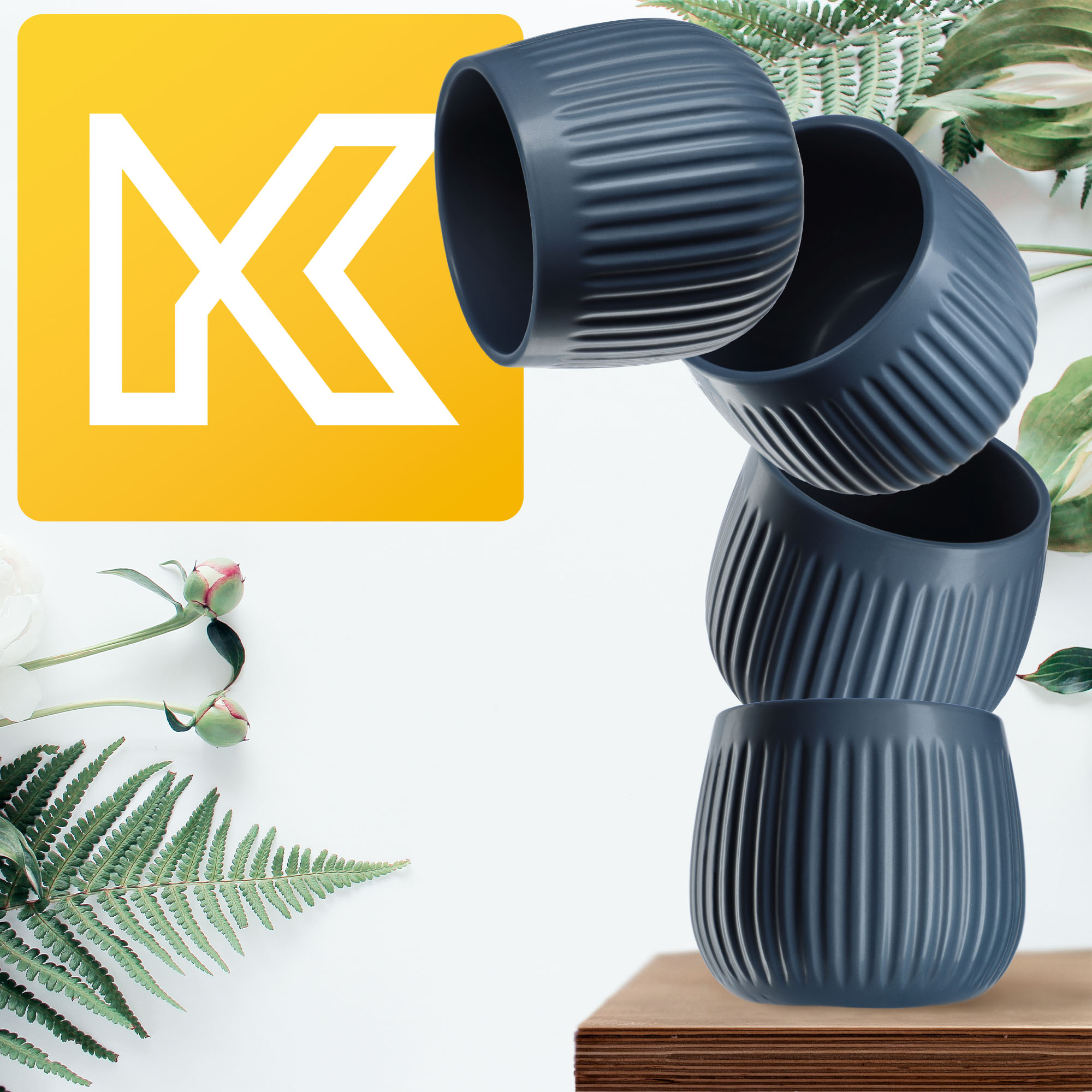 Osłonka ceramiczna Vario 12 cm, granatowa