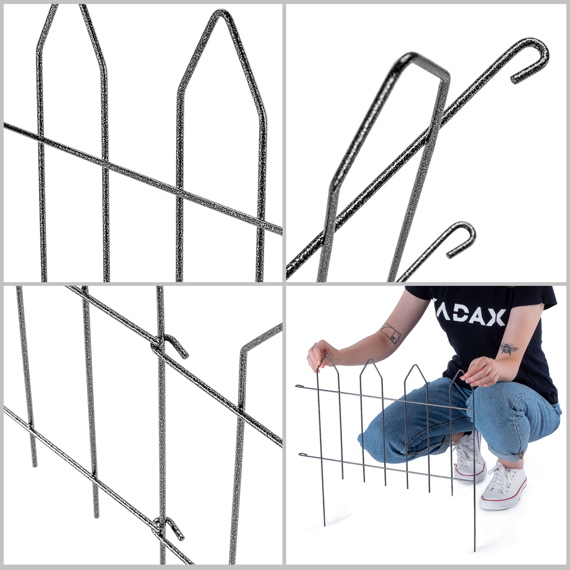 Płotek ogrodowy stalowy Linz 51cm