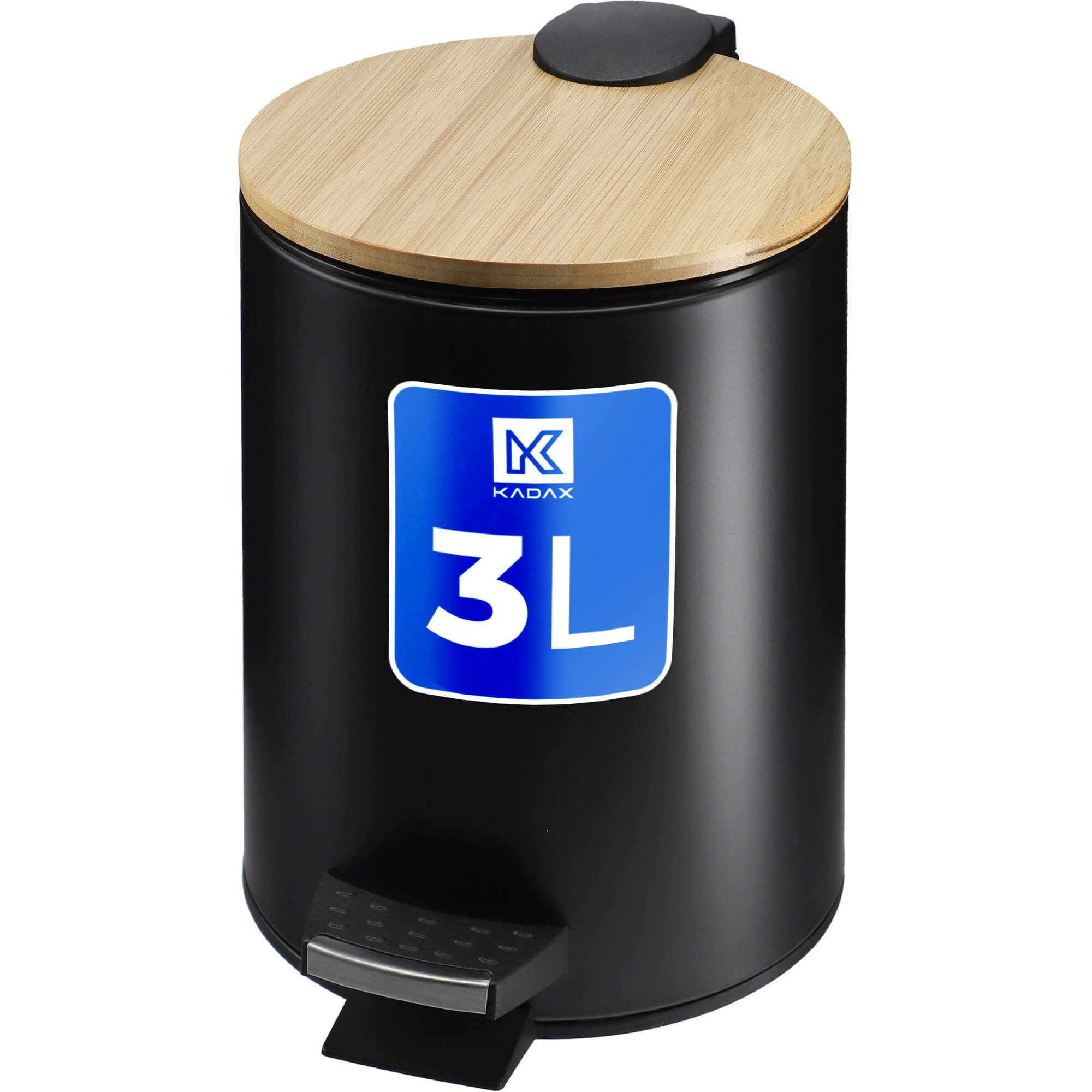Kosz łazienkowy Linter czarny, 3L
