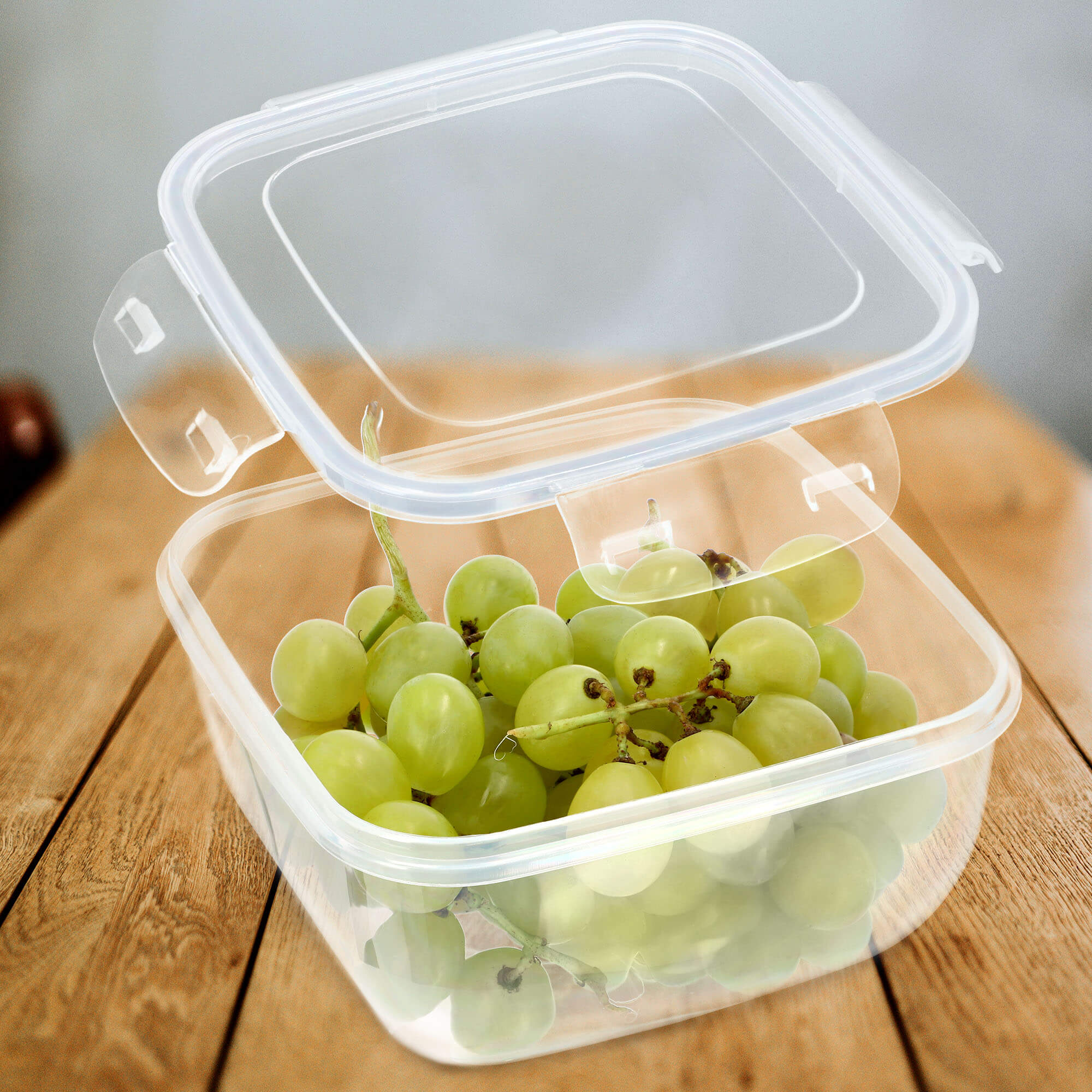 Pojemnik na żywność z pokrywką kwadratowy 1.5L