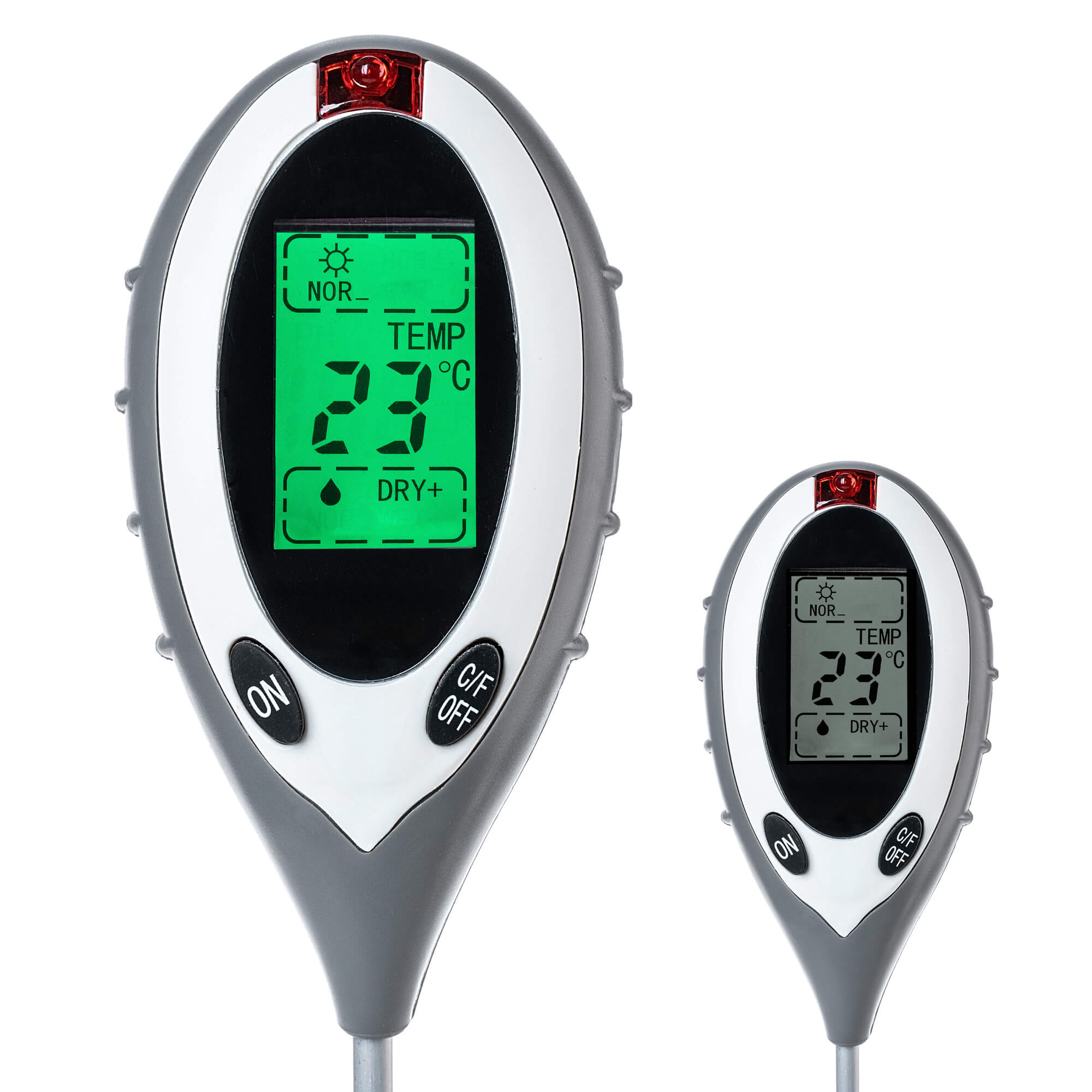 Miernik kwasowości, wilgotności, nasłonecznienia i temperatury gleby 4w1 Meaux z wyświetlaczem LCD