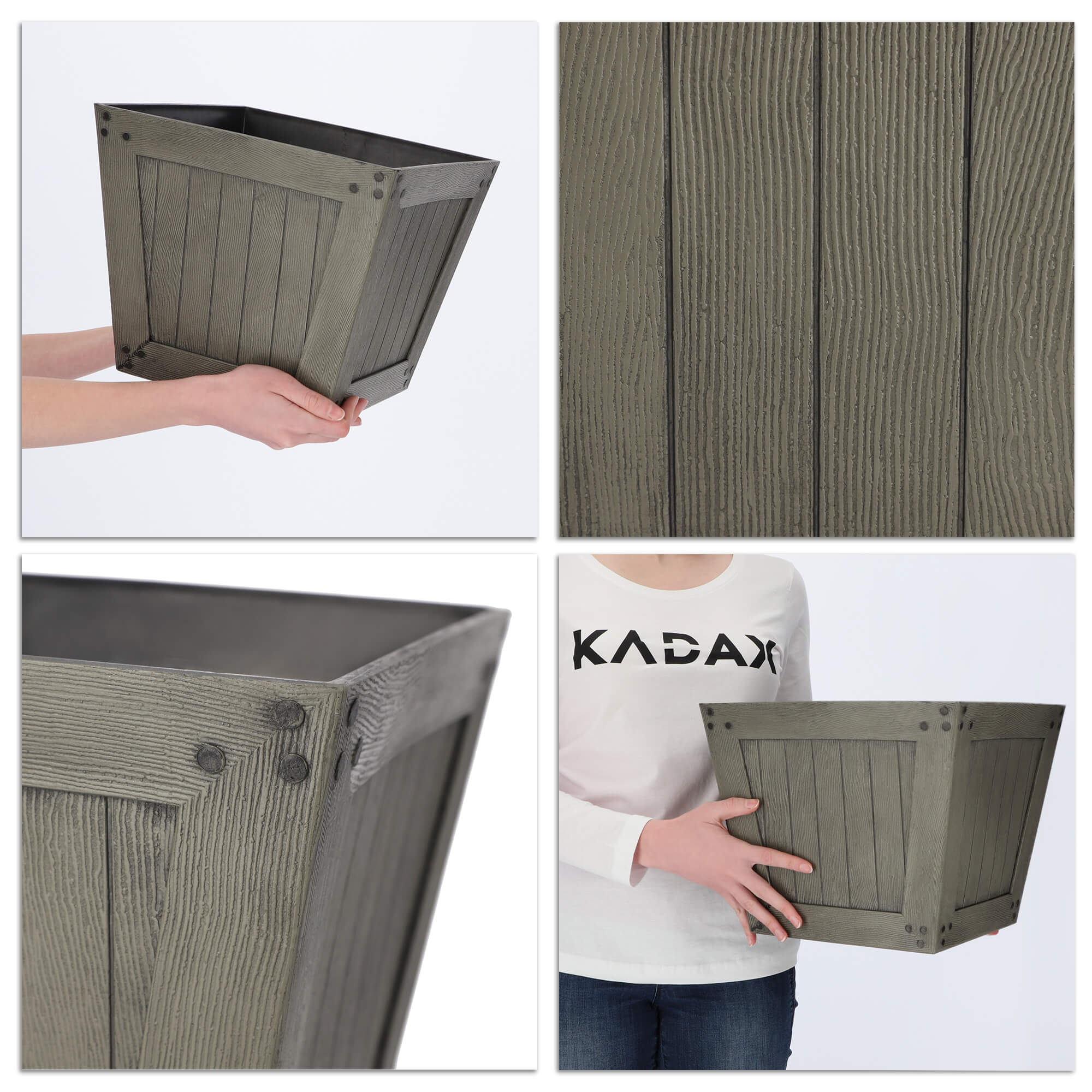 Donica balkonowa Sori 30 x 25 cm, ciemny szary